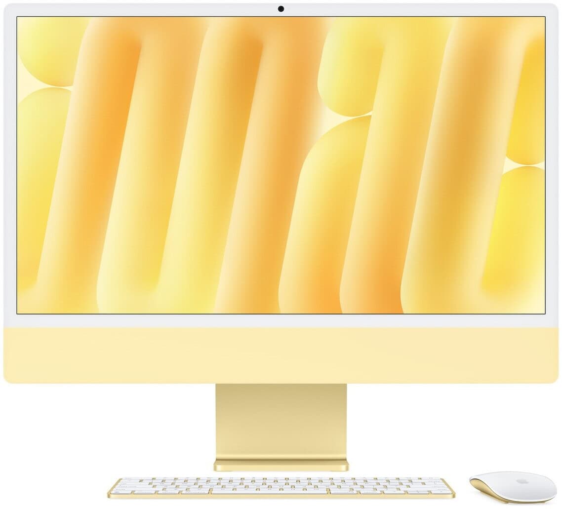 Apple iMac Gelb CZ1E3-0111000 - 61cm(24‘‘) M4 8?Core CPU, 8?Core GPU, 24GB RAM, 512GB SSD, Standardglas, Magic Keyboard (CZ1E3-0111000) thumbnail