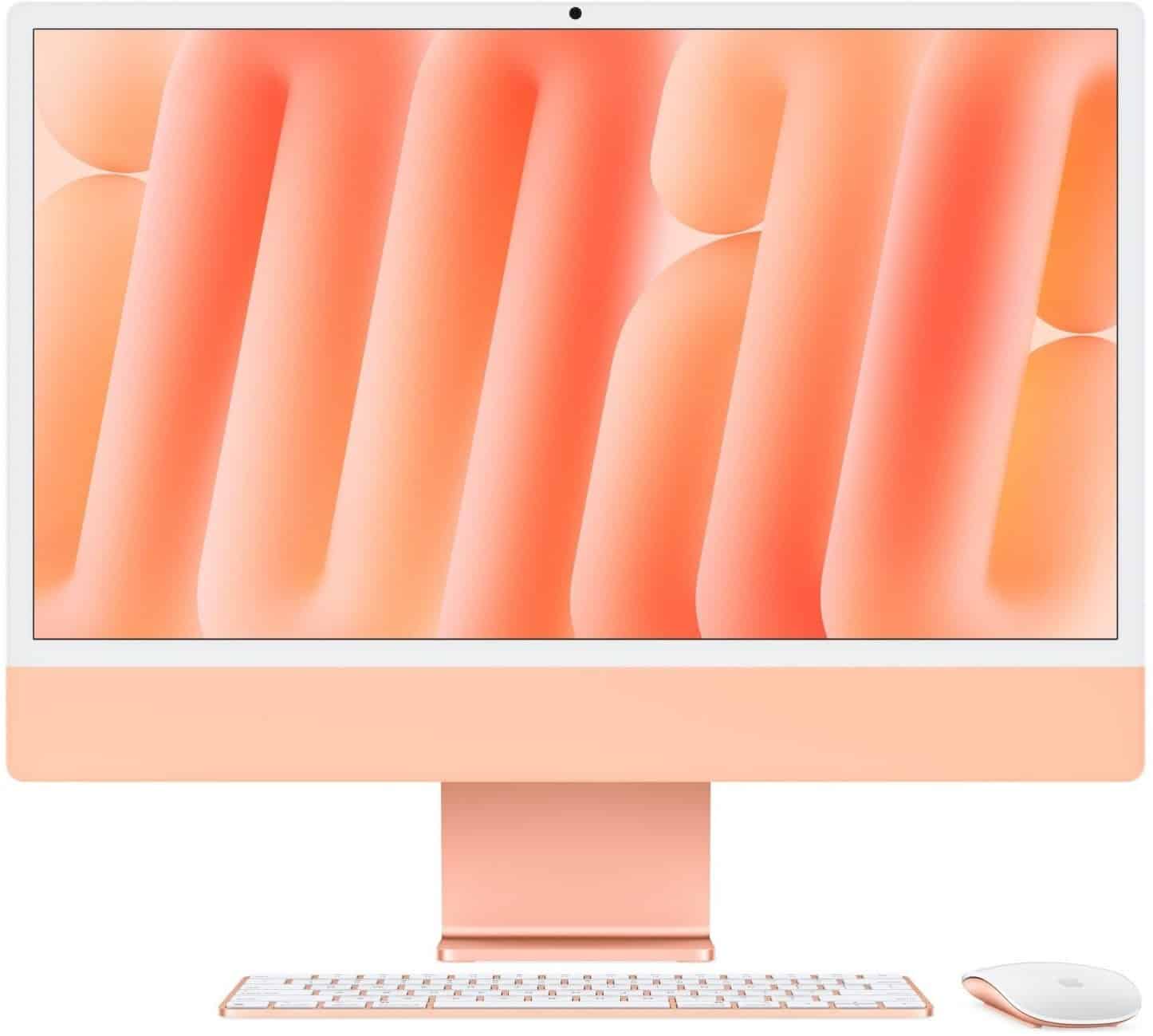 Apple iMac Orange CZ1EV-01300000 - 61cm(24‘‘) M4 10-Core CPU, 10-Core GPU, 24GB RAM, 2TB SSD, Standardglas, Magic Keyboard TID (CZ1EV-01300000) thumbnail