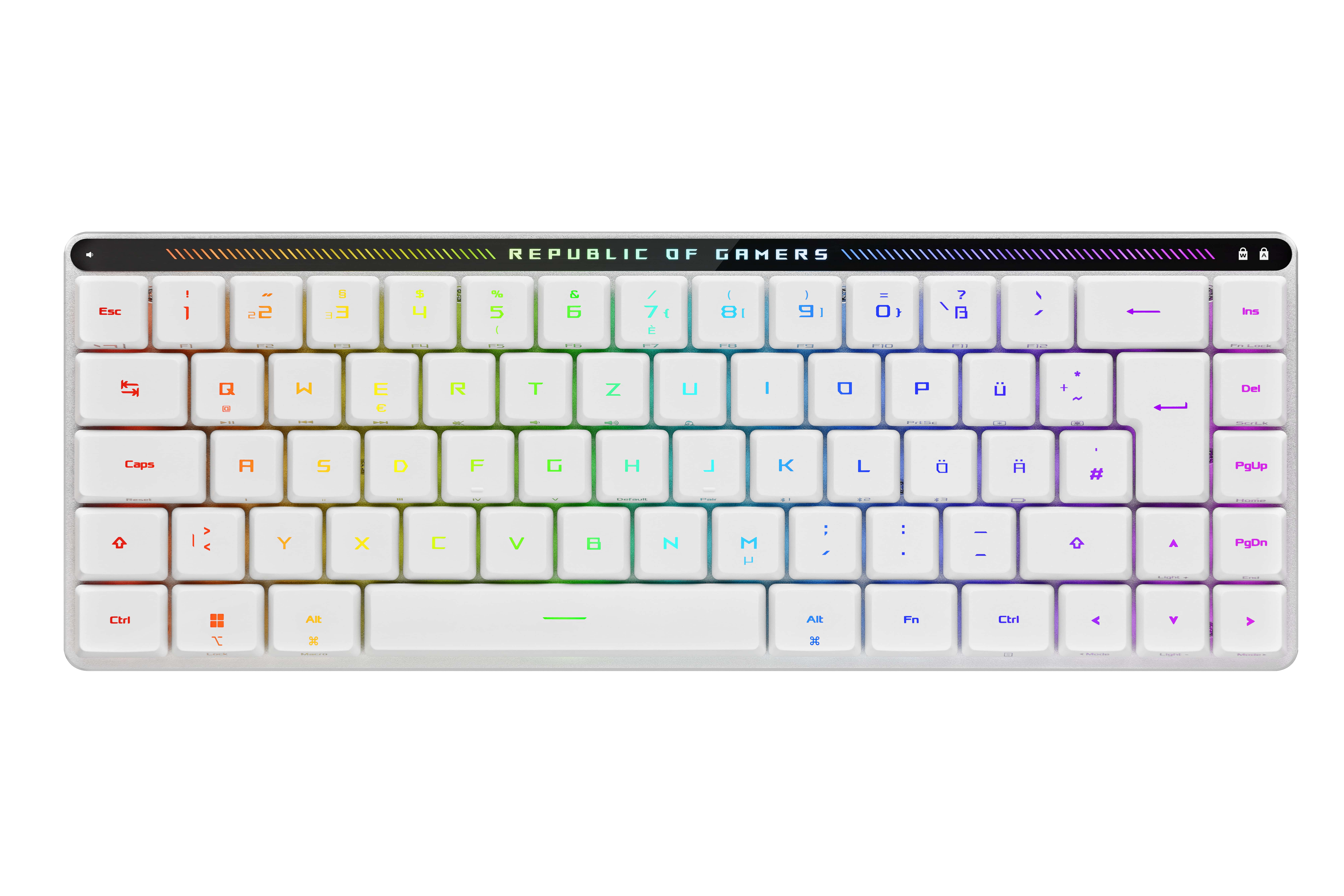 ASUS ROG Falchion RX Low Profile toetsenbord Gamen USB + RF Wireless + Bluetooth Wit (90MP03EC-BKWA10) thumbnail