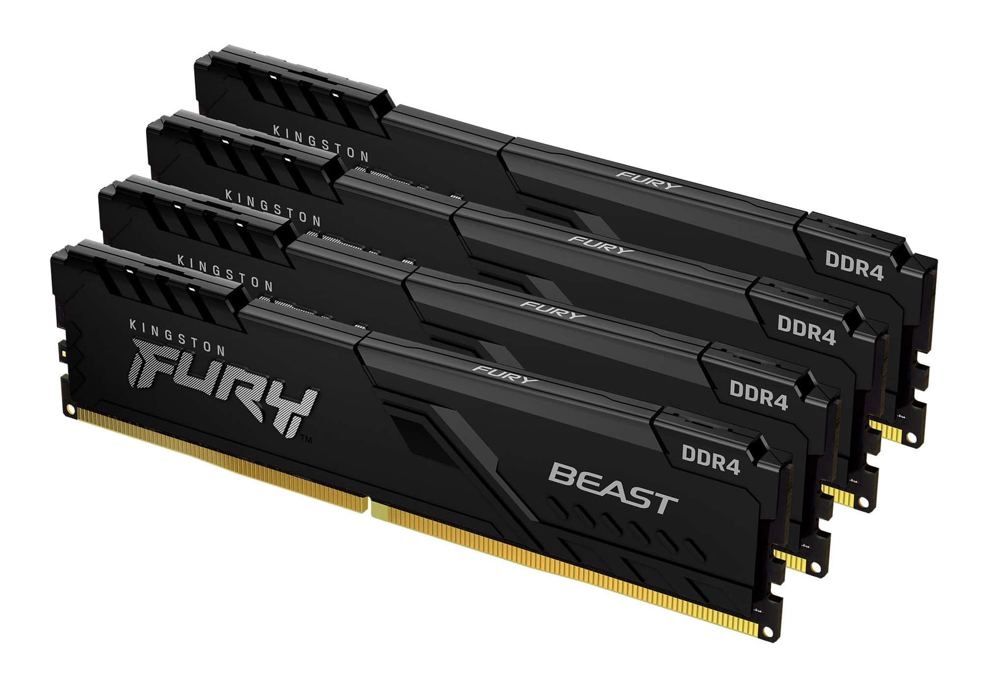 Kingston Technology FURY Beast 128GB 3200MT/s DDR4 CL16 DIMM (Kit van 4) Black (KF432C16BBK4/128) thumbnail