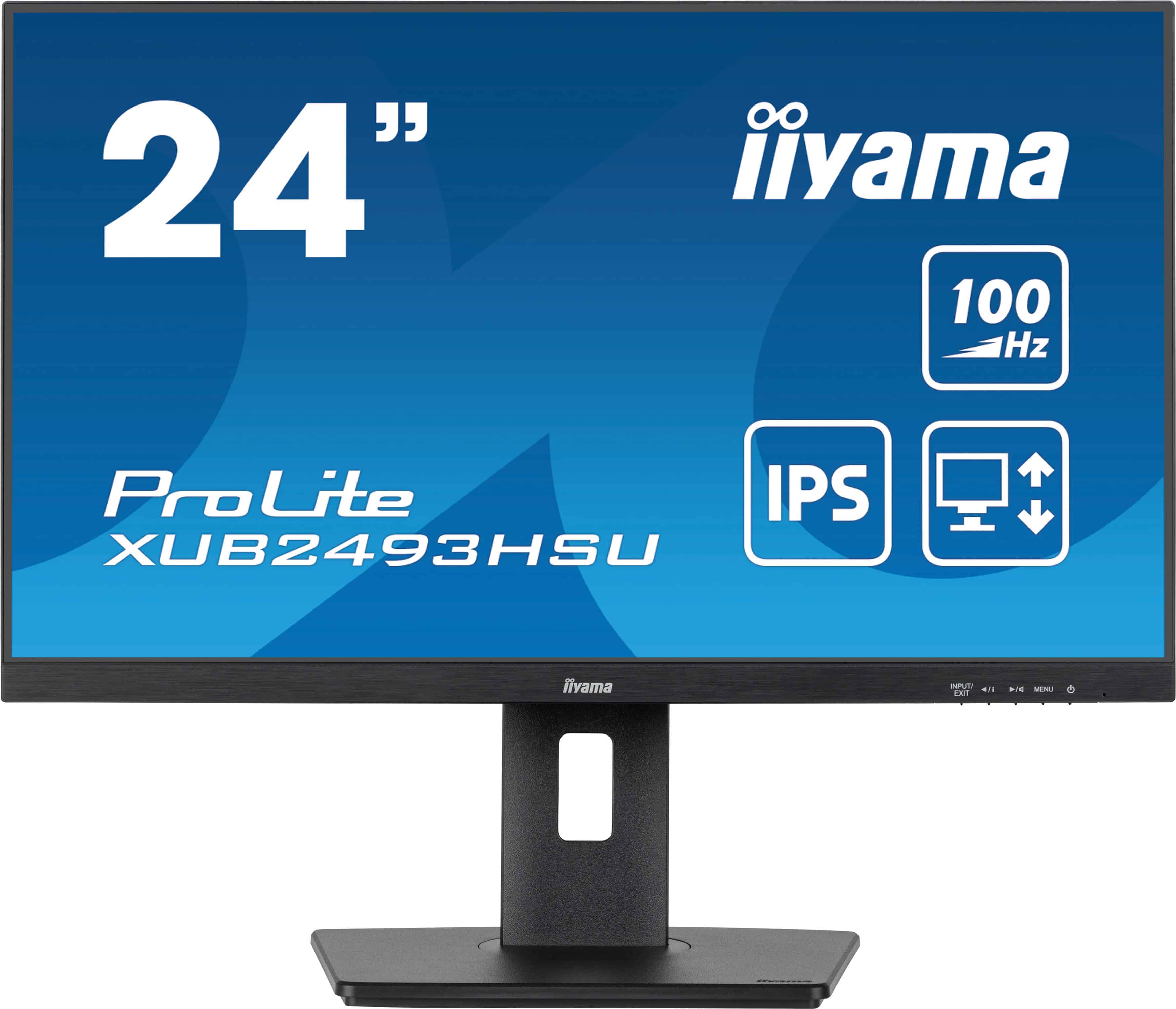 iiyama XUB2493HSU-B7 computer monitor 60,5 cm (23.8) 1920 x 1080 Pixels Full HD LED Zwart (XUB2493HSU-B7) thumbnail