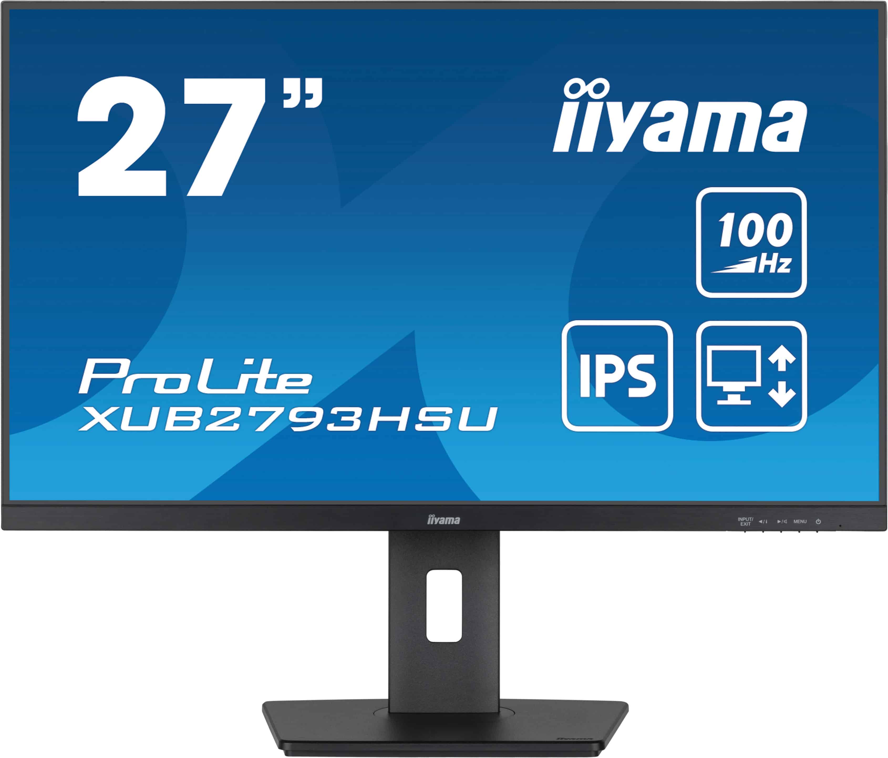 iiyama ProLite XUB2793HSU-B7 computer monitor 68,6 cm (27) 1920 x 1080 Pixels Full HD LED Zwart (XUB2793HSU-B7) thumbnail