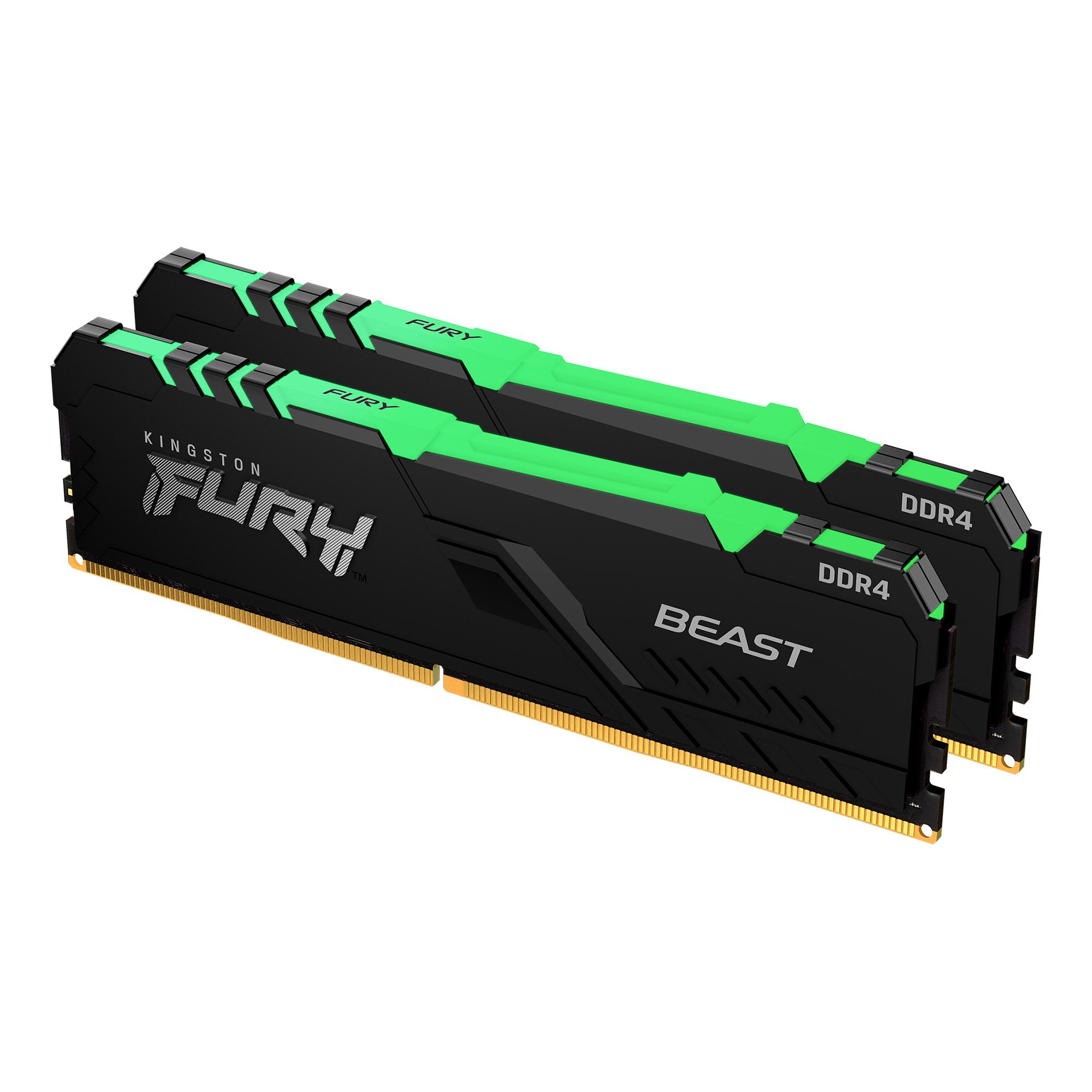 Kingston Technology FURY Beast RGB geheugenmodule 32 GB 2 x 16 GB DDR4 3600 MT/s 288-pin DIMM (KF436C18BBAK2/32) thumbnail