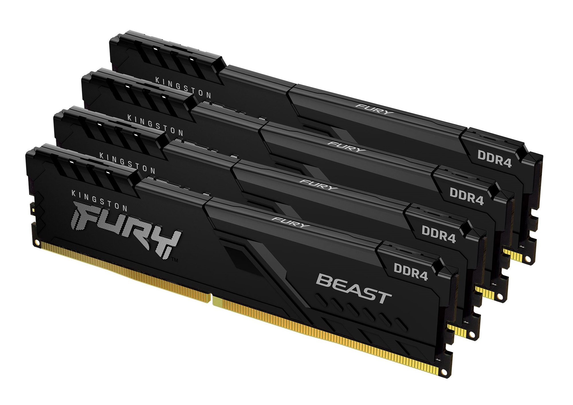 Kingston Technology FURY Beast 64GB 3600MT/s DDR4 CL18 DIMM (Kit van 4) Black (KF436C18BBK4/64) thumbnail