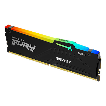 Kingston Technology FURY Beast RGB geheugenmodule 32 GB 1 x 32 GB DDR5 5600 MHz (KF556C36BBEA-32) thumbnail