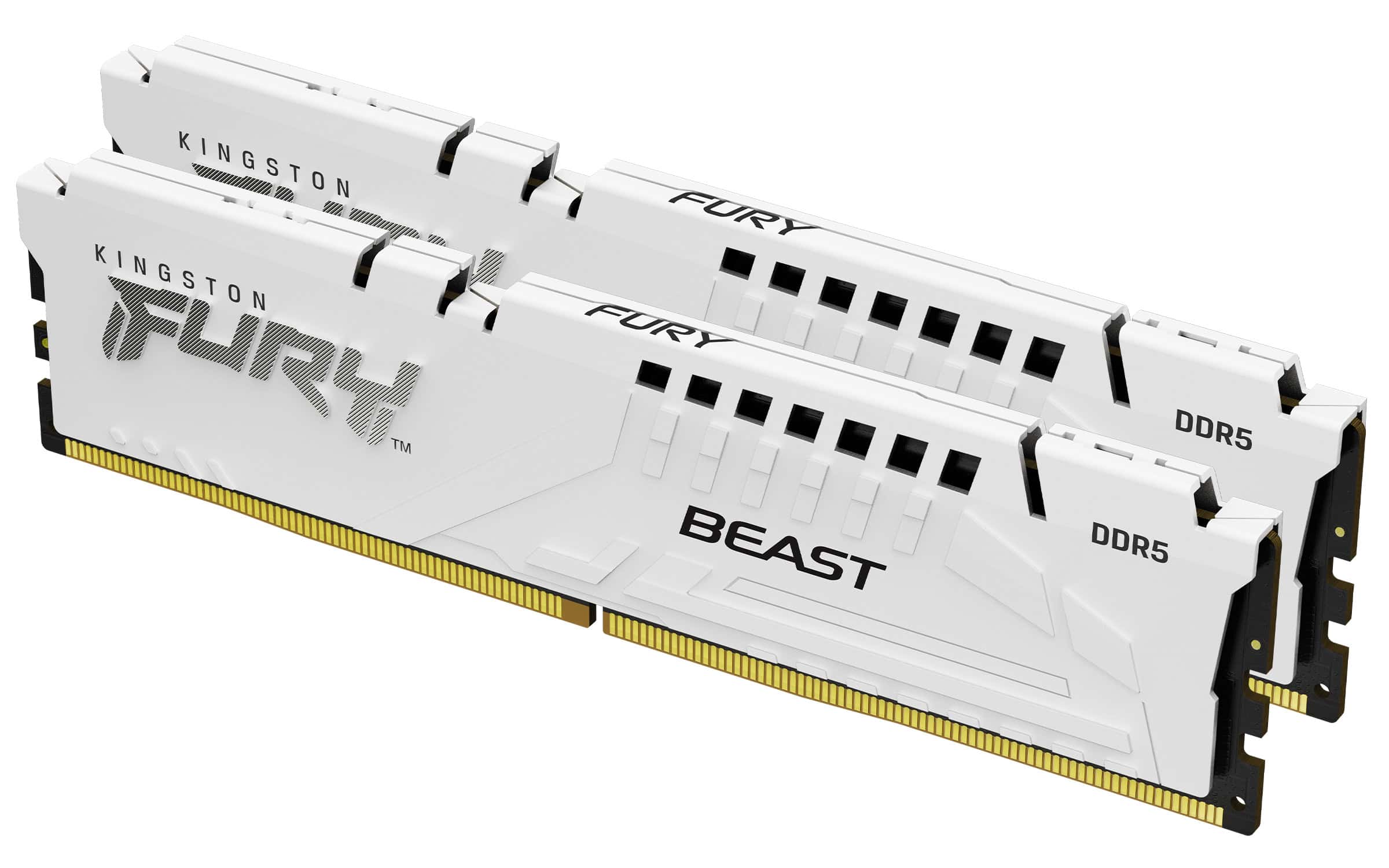 Kingston Technology FURY Beast 32GB 5600MT/s DDR5 CL40 DIMM (set van 2) White XMP (KF556C40BWK2-32) thumbnail