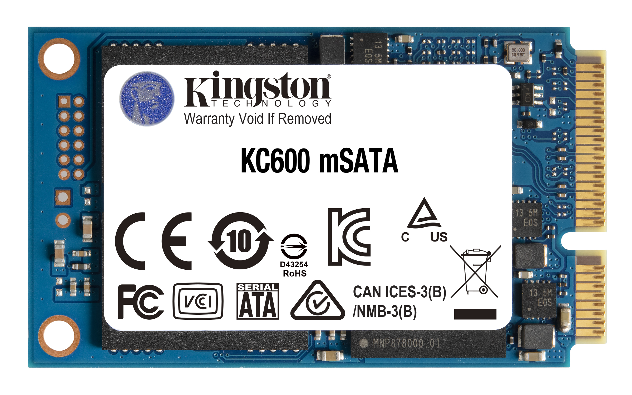 Kingston Technology 1024G SSD KC600 SATA3 mSATA (SKC600MS/1024G) thumbnail