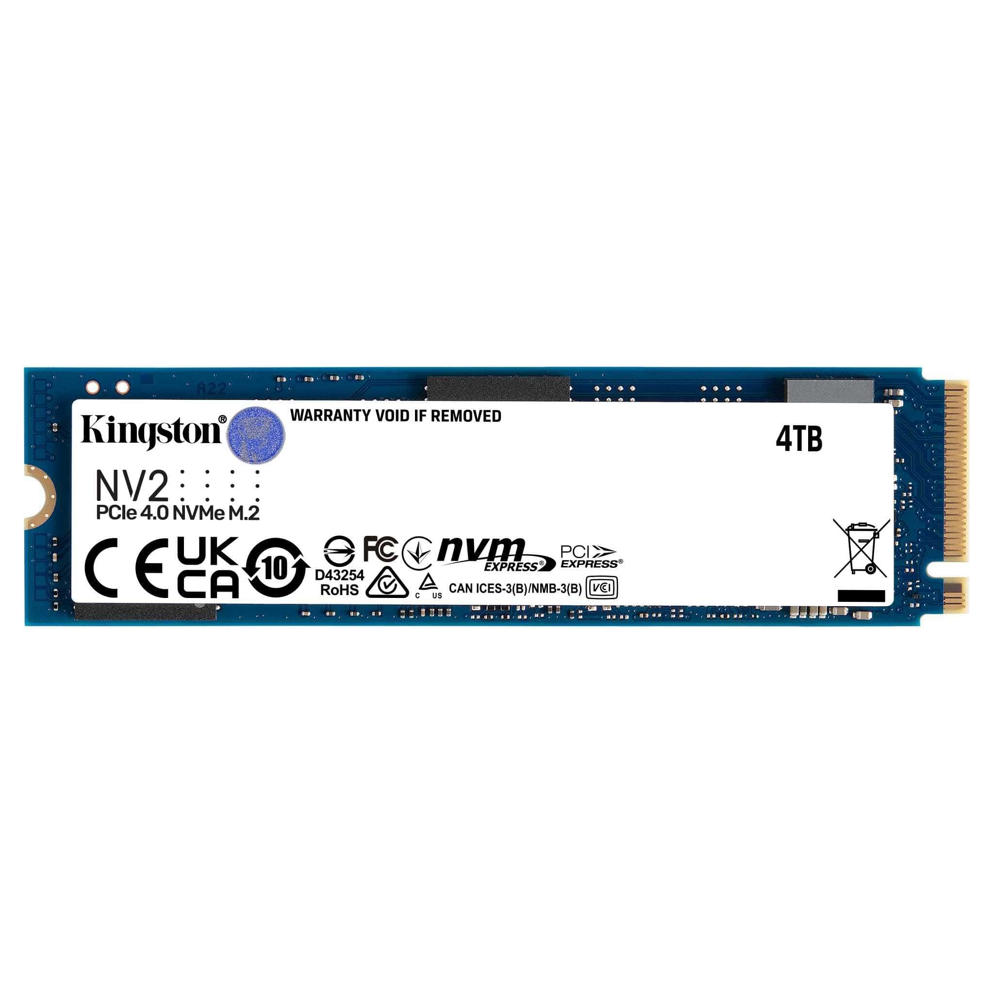 Kingston Technology NV2 M.2 4000 GB PCI Express 4.0 NVMe (SNV2S/4000G) thumbnail