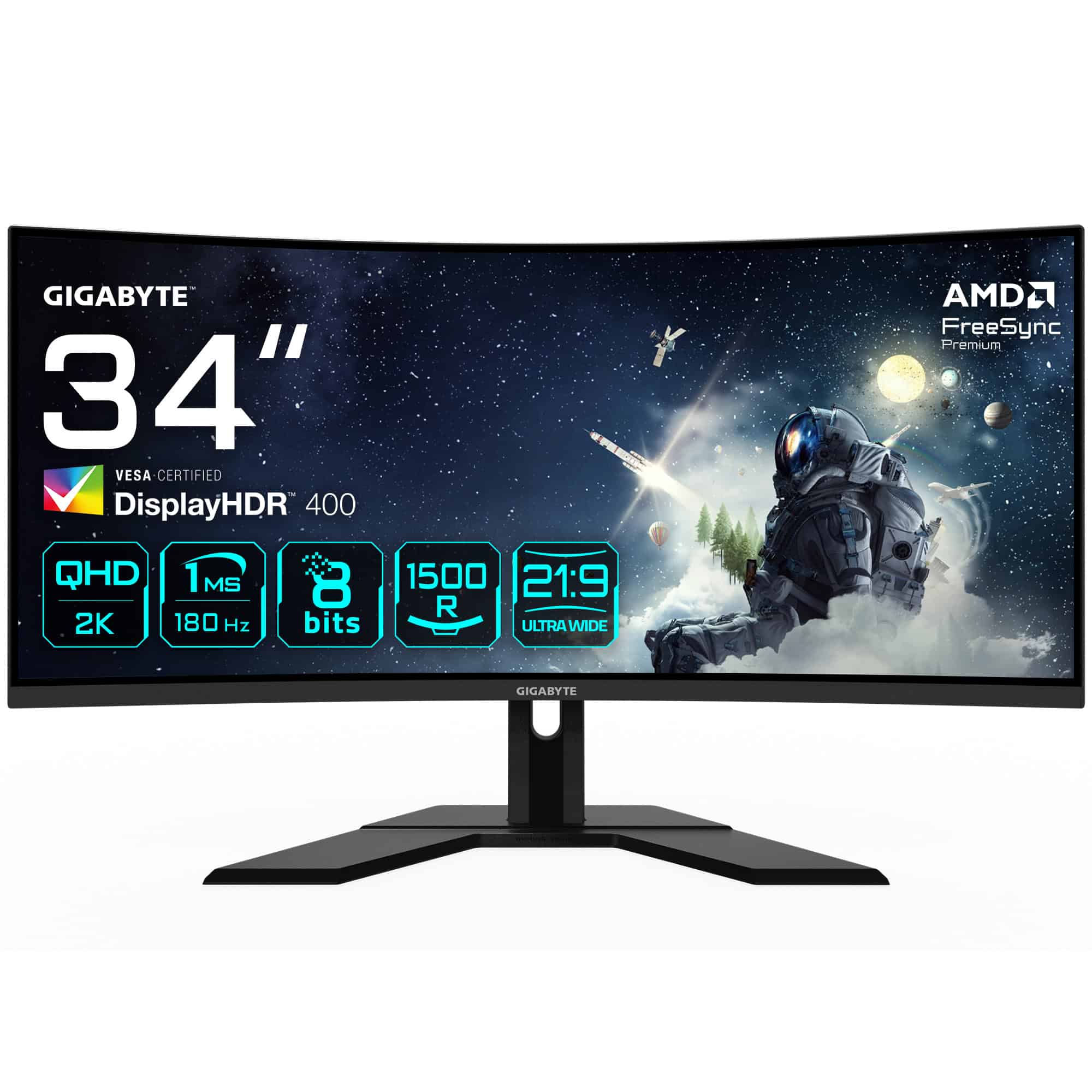 GIGABYTE G34WQCP computer monitor 86,4 cm (34) 3440 x 1440 Pixels UltraWide Quad HD LED Zwart (G34WQCP EK) thumbnail