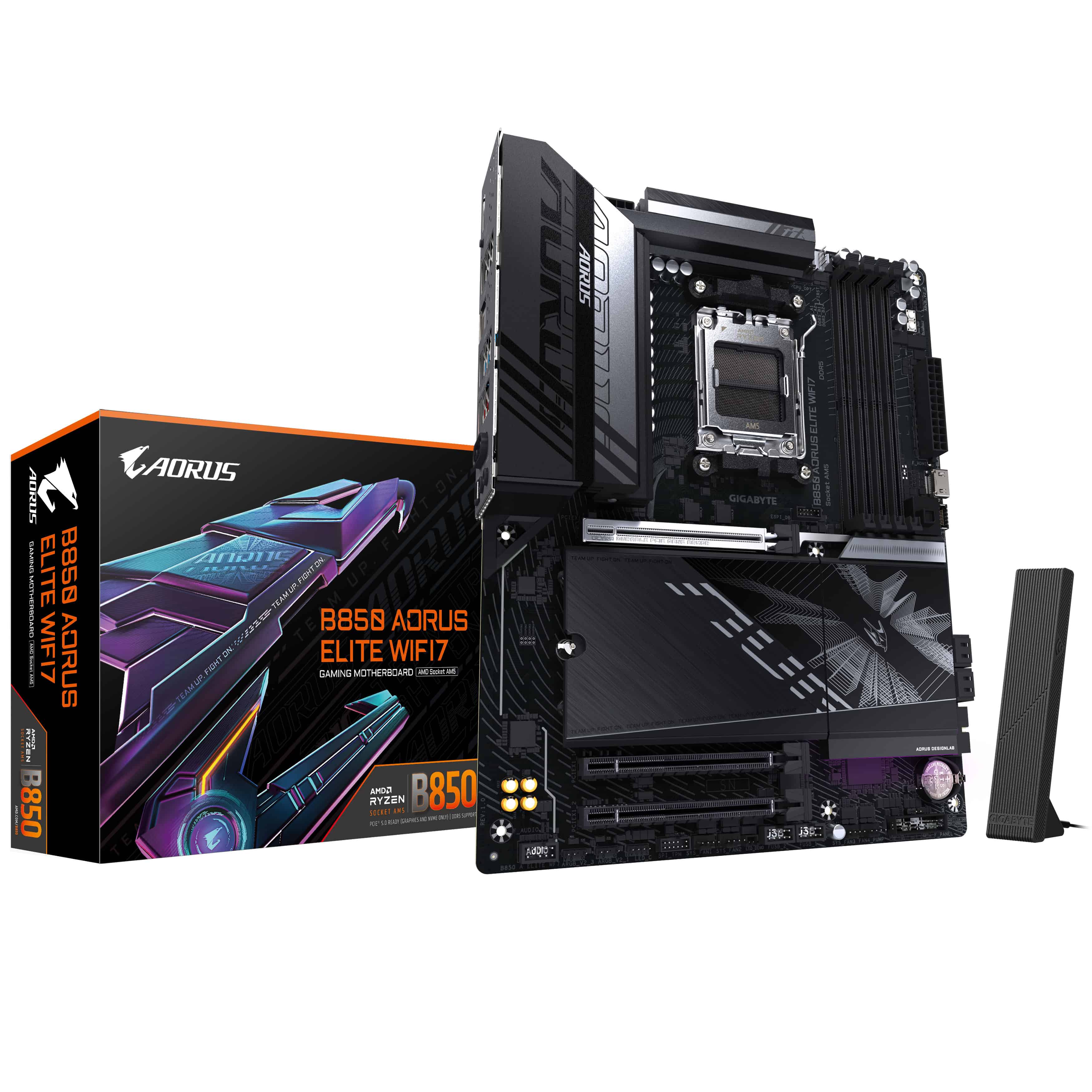 GIGABYTE B850 AORUS ELITE WIFI7 AMD B850 Socket AM5 ATX (B850 AORUS ELITE WF7) thumbnail