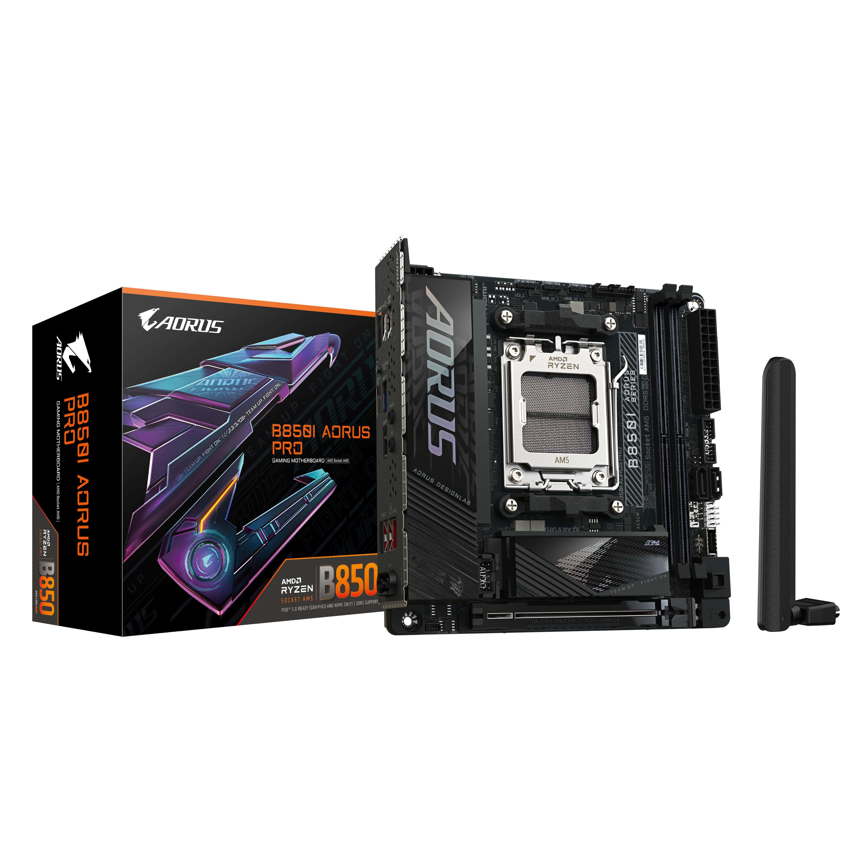 GIGABYTE B850I AORUS PRO moederbord AMD B850 Socket AM5 mini ITX (B850I AORUS PRO) thumbnail