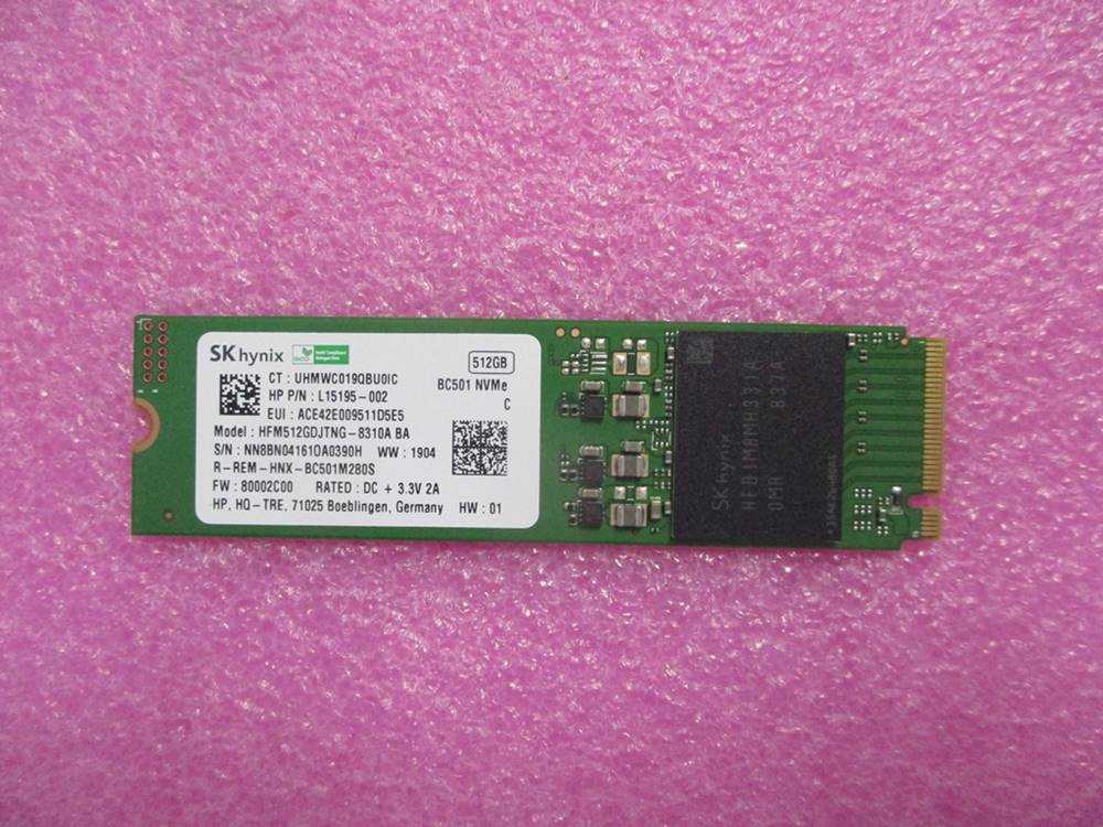 HP SKO-SSD 512GB M2 2280 PCIe NVMe Value (924244-001) thumbnail
