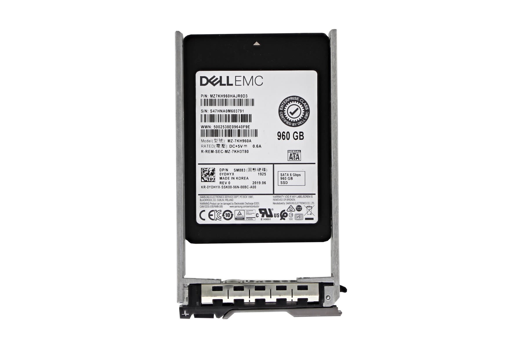 Dell SM883 960GB 6G 2.5INCH MU (YDHYX-RFB) thumbnail