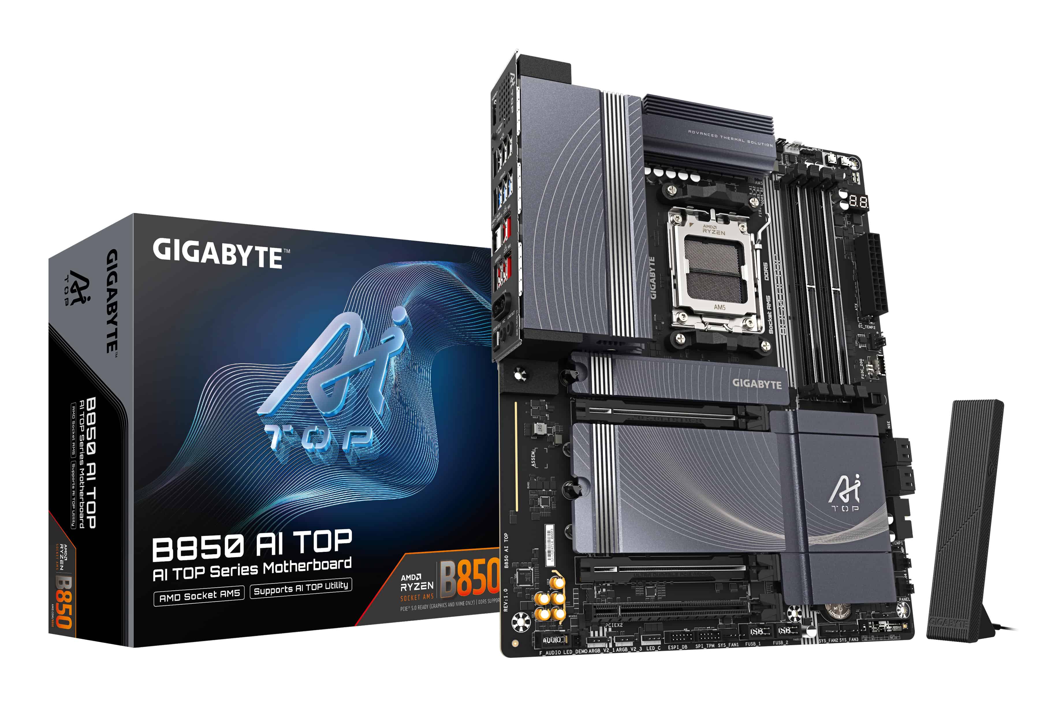 GIGABYTE B850 AI TOP moederbord AMD B850 Socket AM5 ATX (B850 AI TOP) thumbnail
