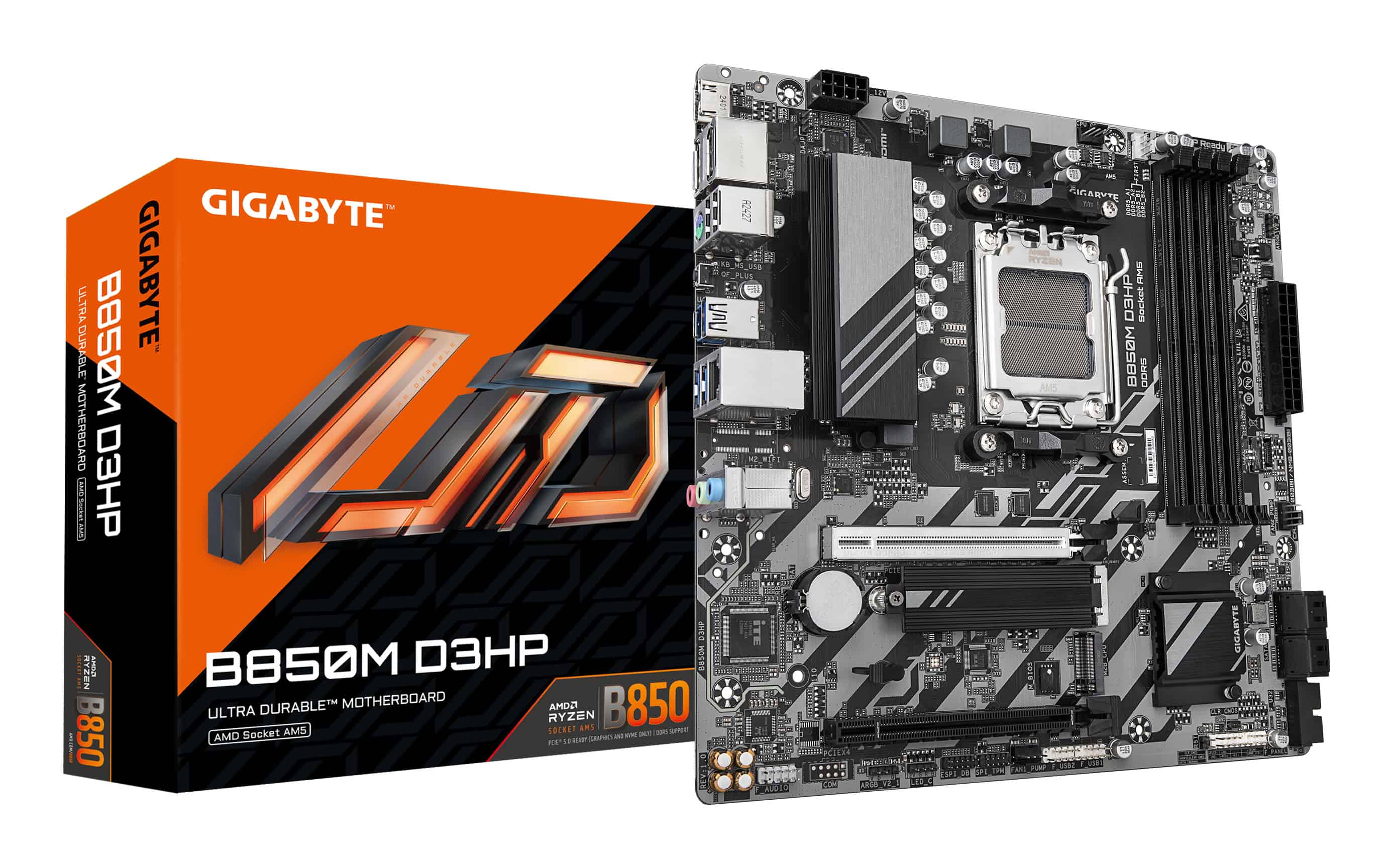 GIGABYTE B850M D3HP moederbord AMD B850 Socket AM5 micro ATX (B850M D3HP) thumbnail