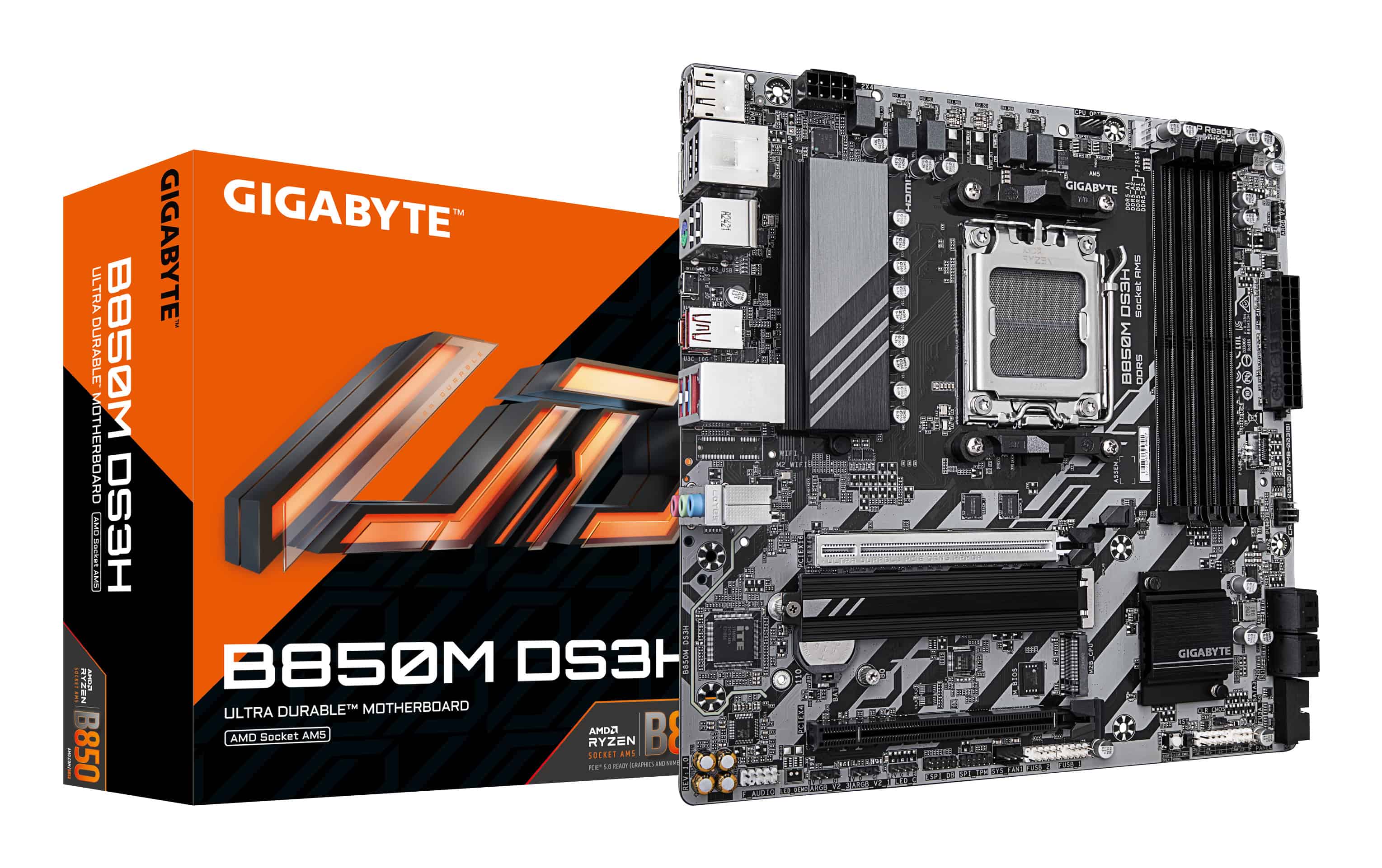 GIGABYTE B850M DS3H moederbord AMD B850 Socket AM5 micro ATX (B850M DS3H) thumbnail
