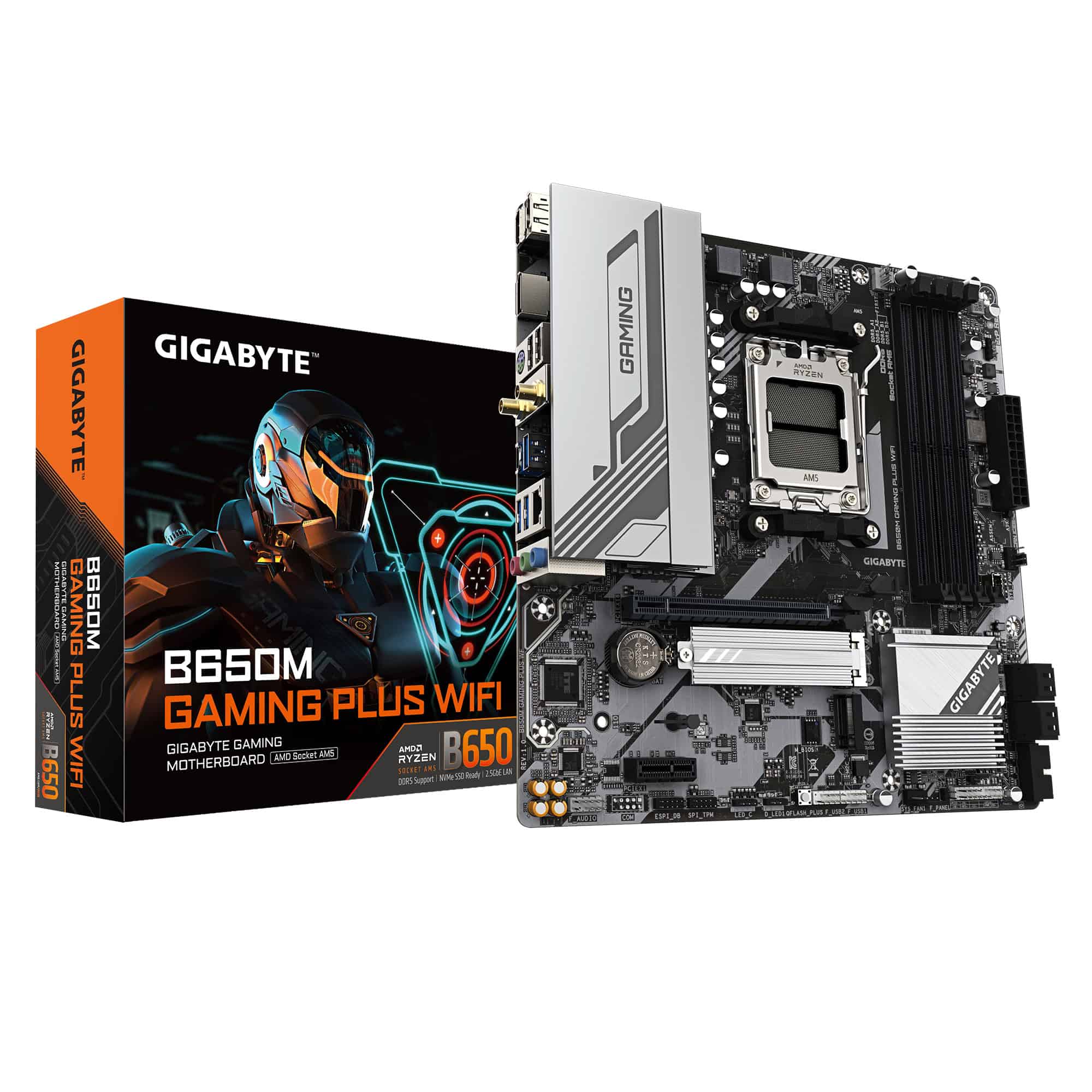 GIGABYTE B650M GAMING PLUS WIFI AMD B650 Socket AM5 micro ATX (B650M GAMING PLUS WF) thumbnail