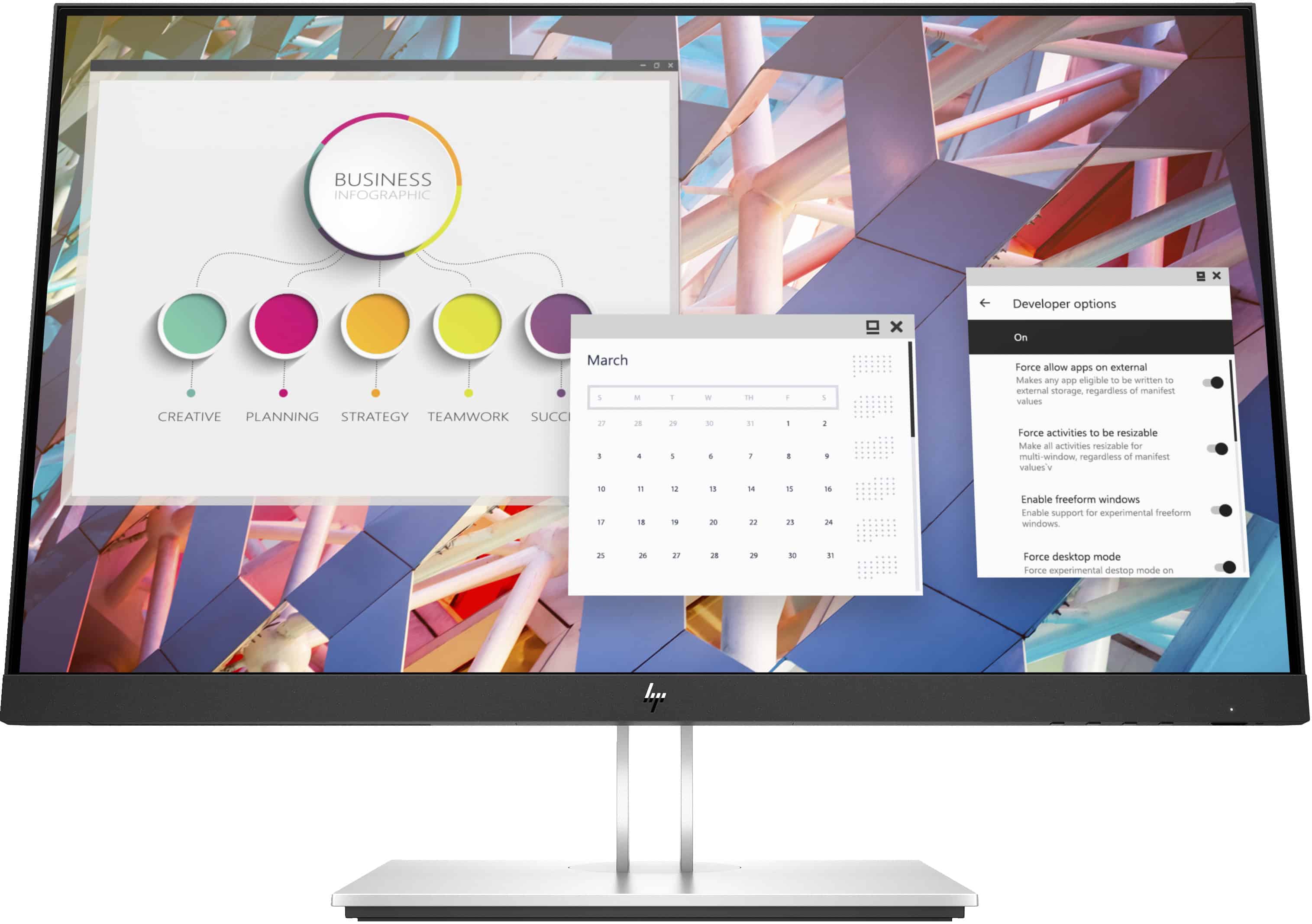HP E24 G4 computer monitor 60,5 cm (23.8) 1920 x 1080 Pixels Full HD LED Zwart, Zilver (9VF99AT#ABB) thumbnail