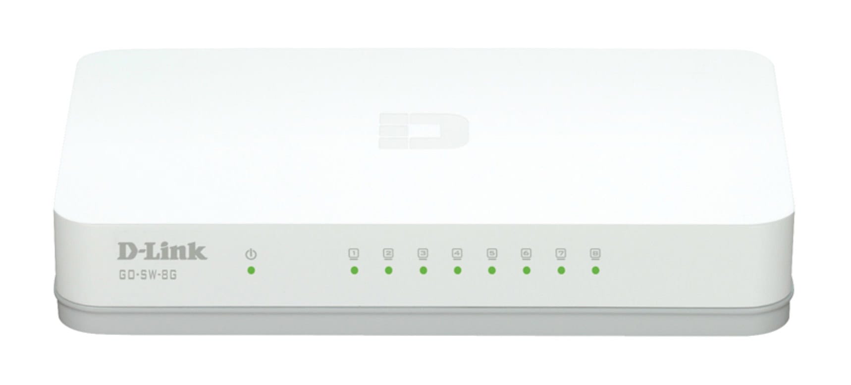 D-Link GO-SW-8G/E netwerk-switch Unmanaged Gigabit Ethernet (10/100/1000) Wit (GO-SW-8G) thumbnail
