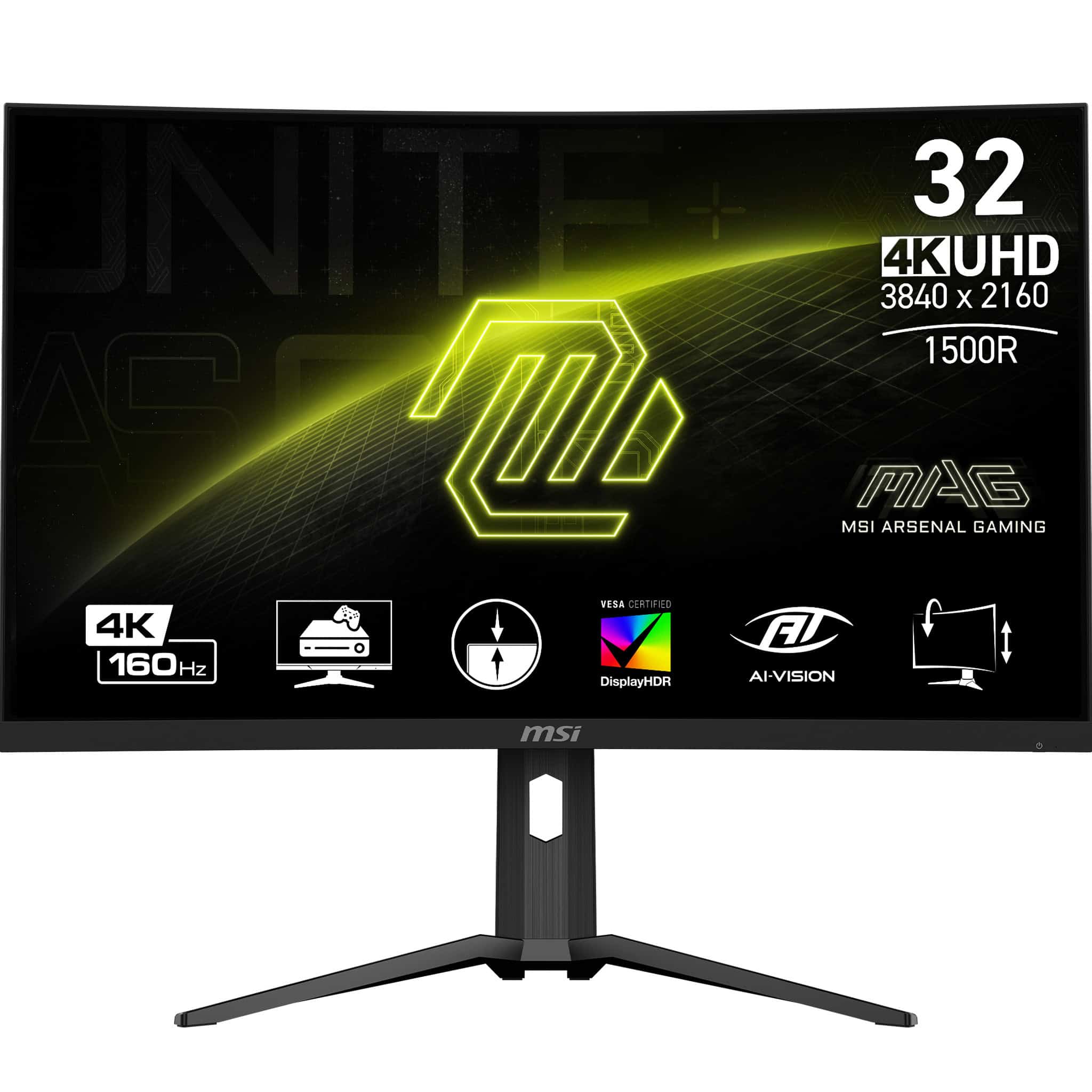 MSI MAG 321CUP computer monitor 80 cm (31.5) 3840 x 2160 Pixels 4K Ultra HD Zwart (MAG 321CUP) thumbnail