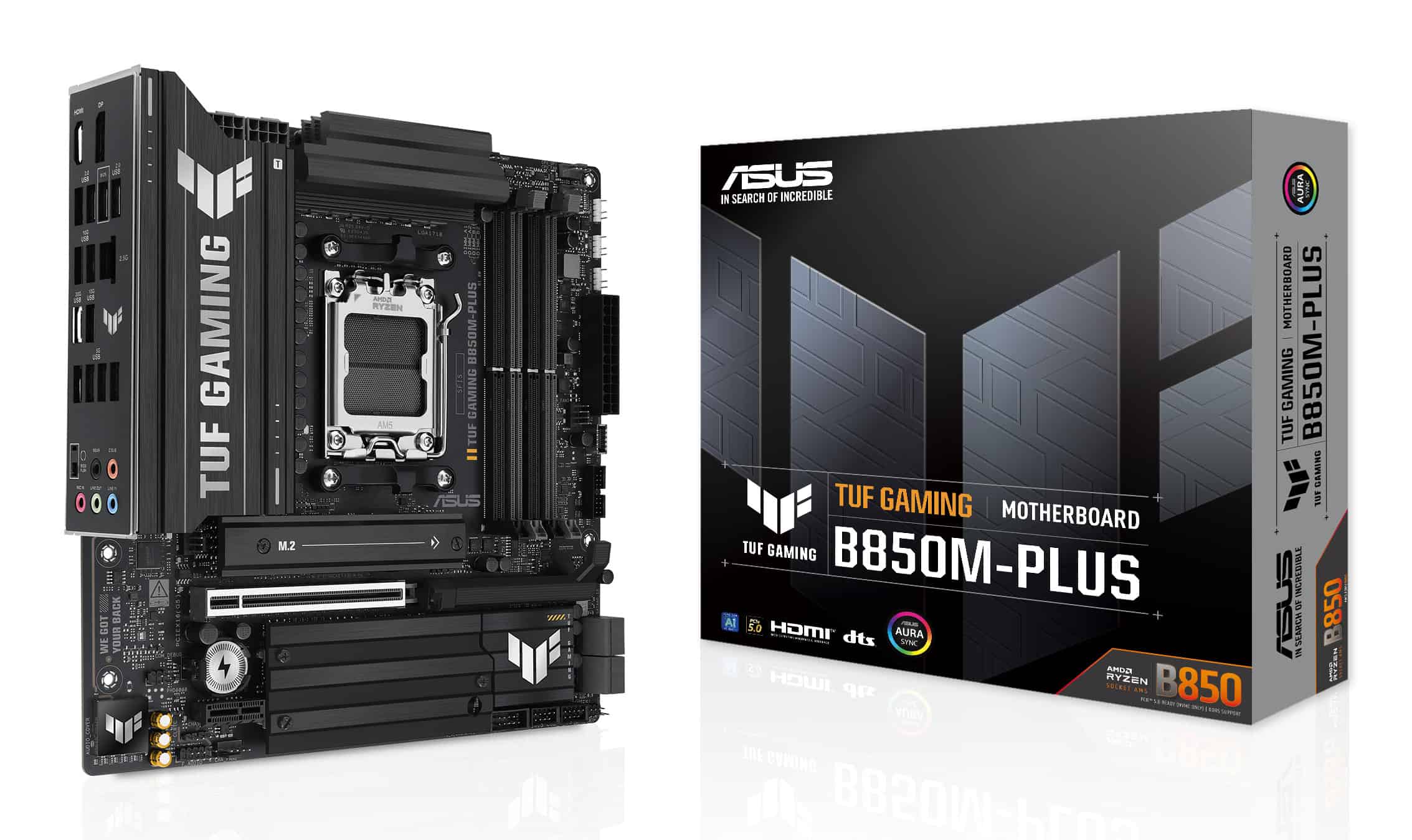 ASUS TUF GAMING B850M-PLUS AMD B850 Socket AM5 micro ATX (90MB1IX0-M0EAY0) thumbnail