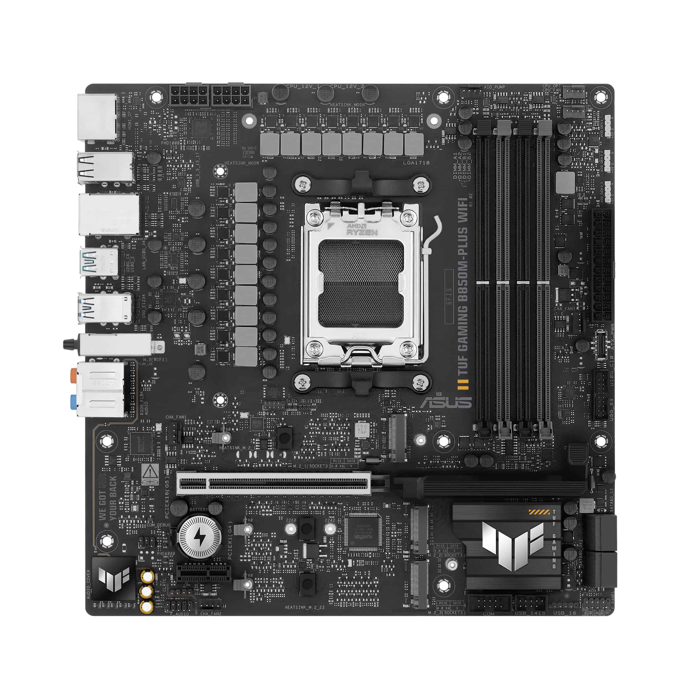 ASUS TUF GAMING B850M-PLUS WIFI AMD B850 Socket AM5 micro ATX (90MB1IY0-M0EAY0) thumbnail
