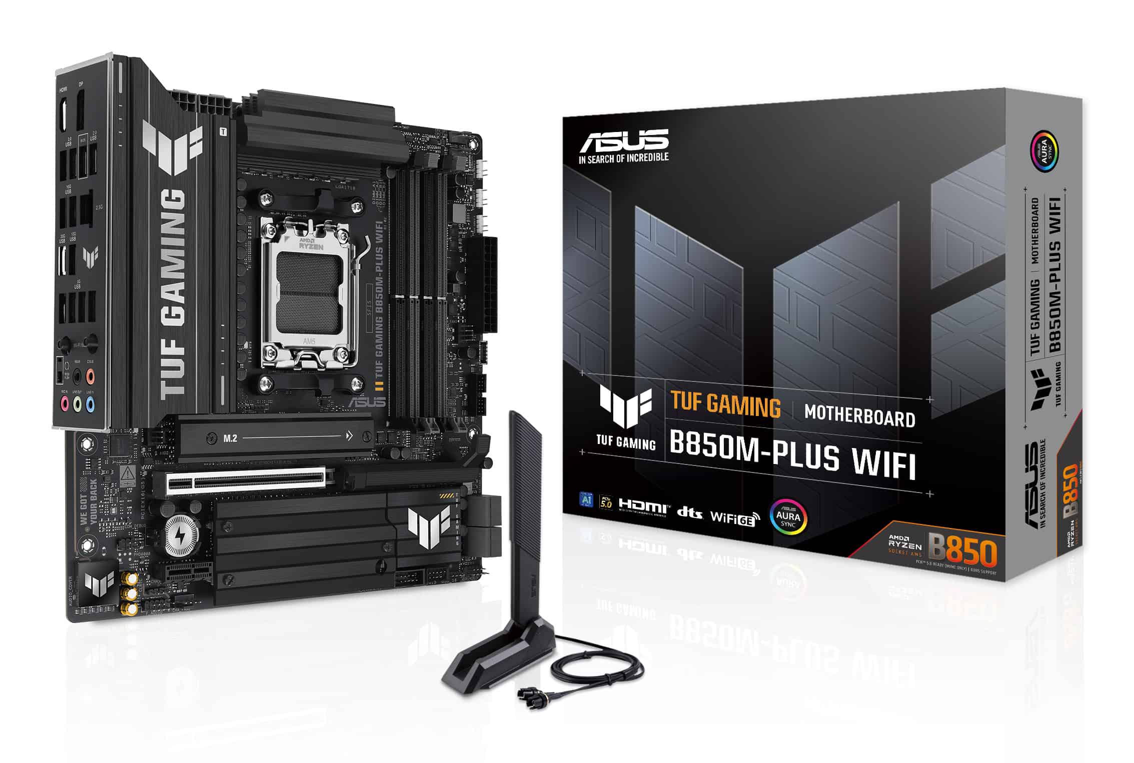 ASUS TUF GAMING B850M-PLUS WIFI AMD B850 Socket AM5 micro ATX (90MB1IY0-M0EAY0) thumbnail