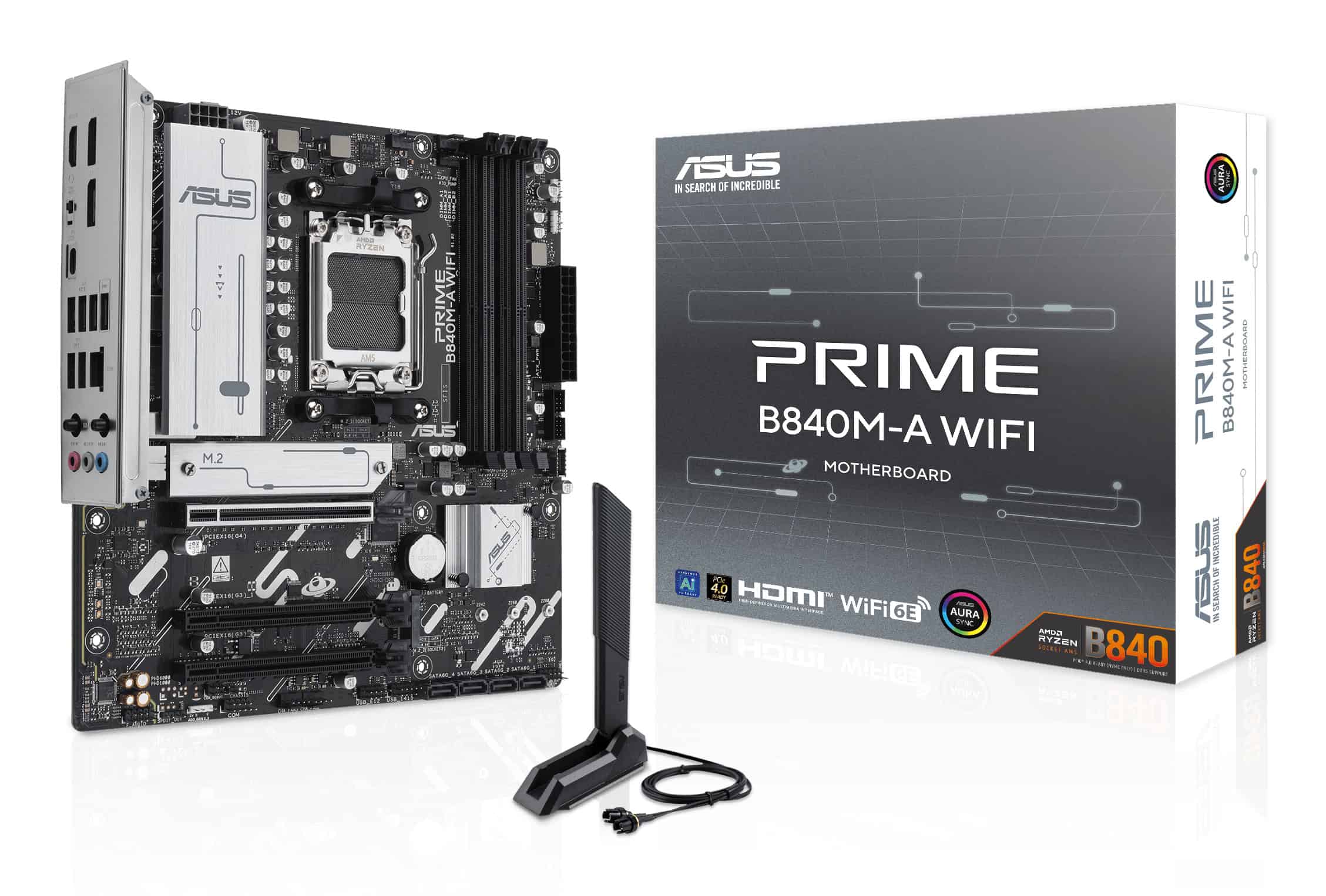 ASUS PRIME B840M-A WIFI AMD B840 Socket AM5 micro ATX (90MB1J20-M0EAY0) thumbnail