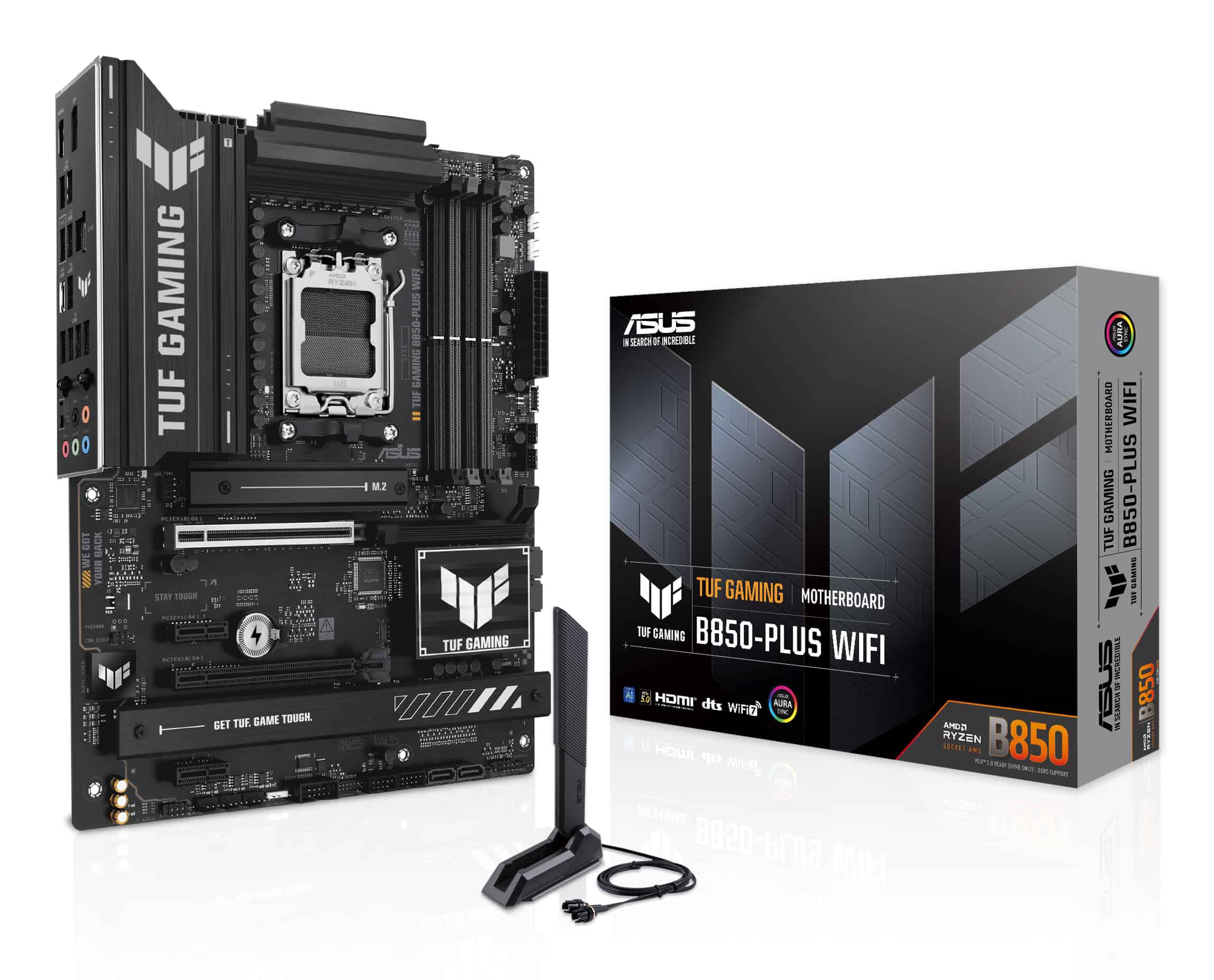 ASUS TUF GAMING B850-PLUS WIFI AMD B850 Socket AM5 ATX (90MB1J30-M0EAY0) thumbnail