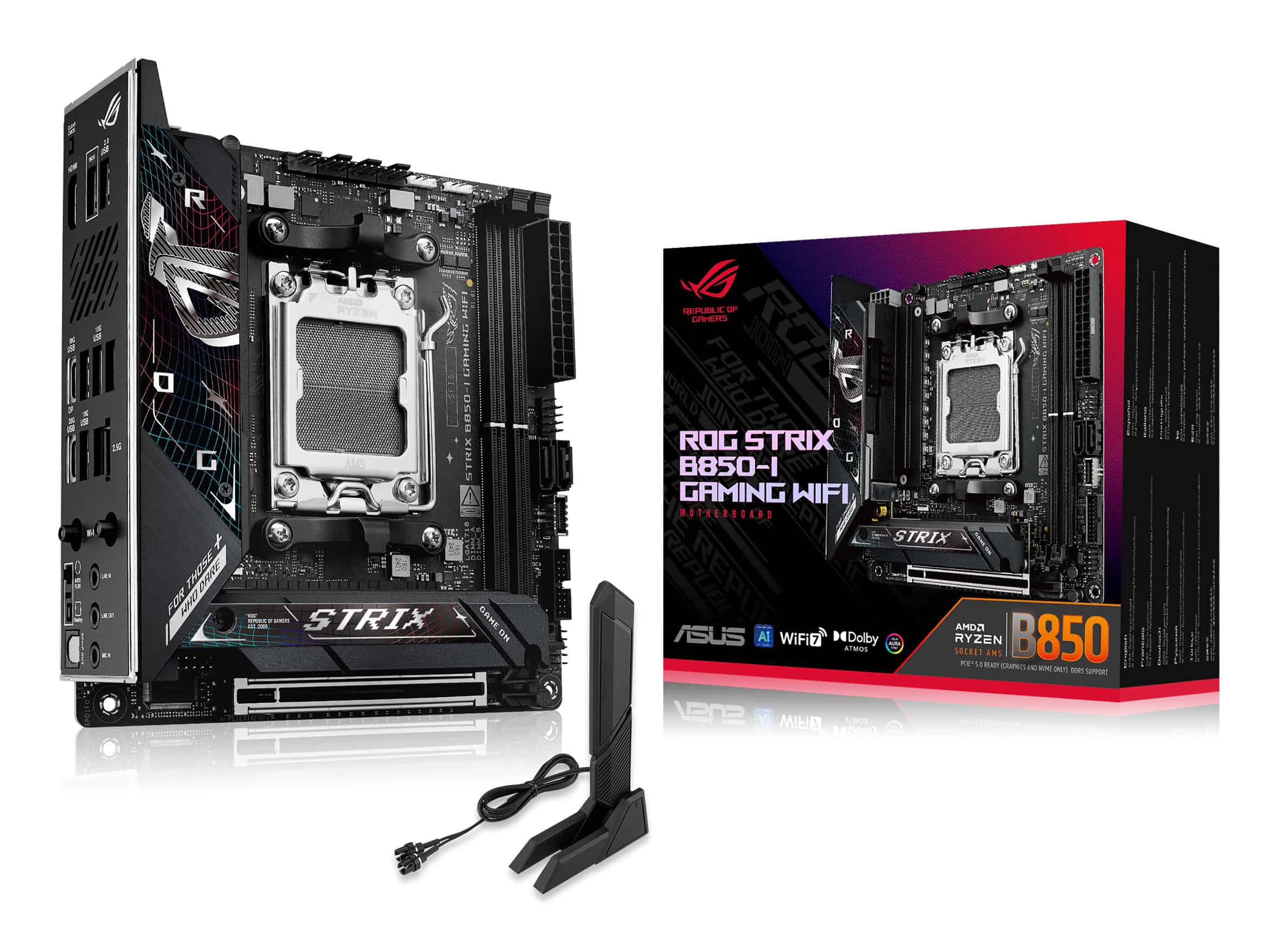 ASUS ROG STRIX B850-I GAMING WIFI AMD B850 Socket AM5 mini ITX (90MB1K30-M0EAY0) thumbnail