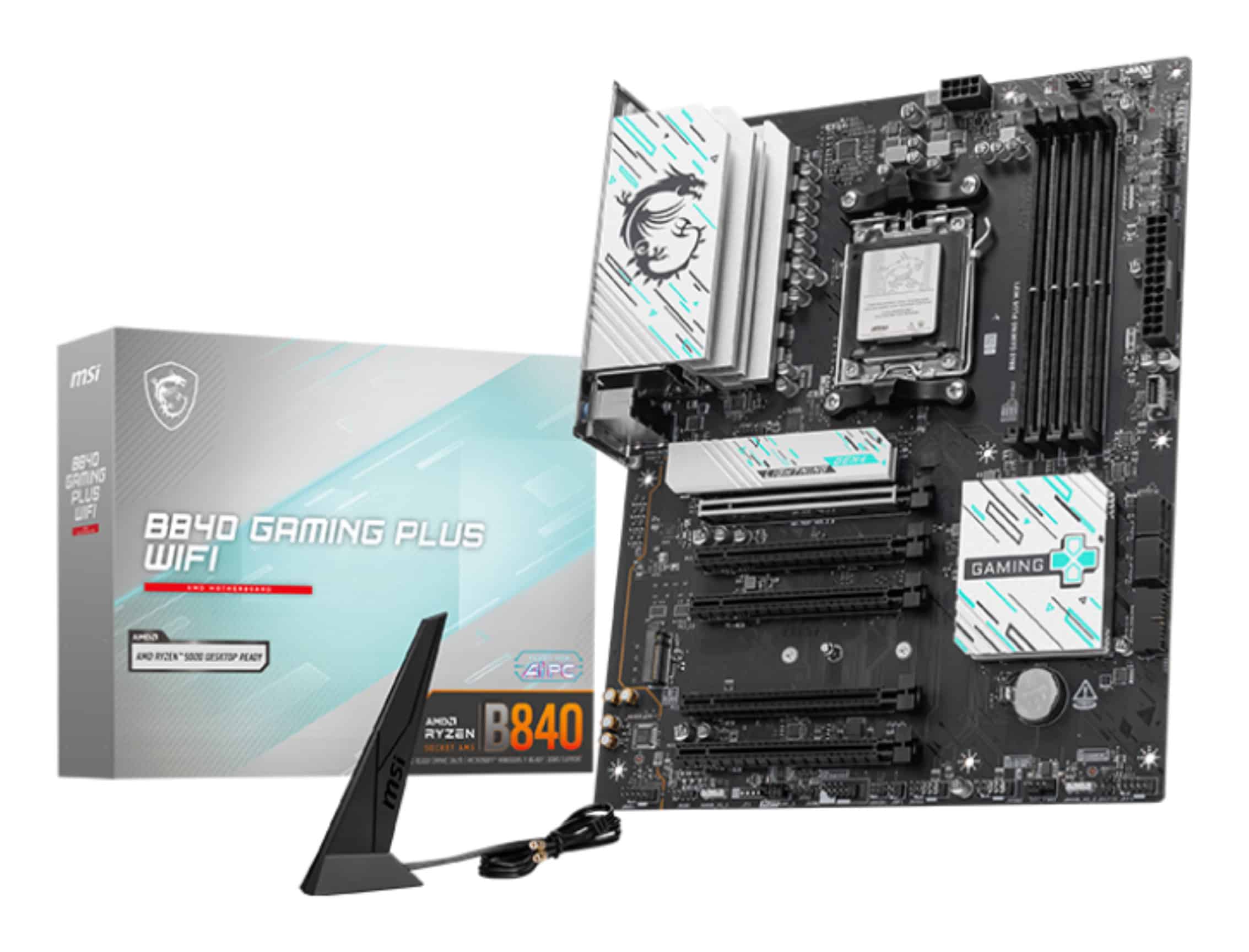MSI B840 GAMING PLUS WIFI moederbord AMD B840 Socket AM5 ATX (7E57-002R) thumbnail