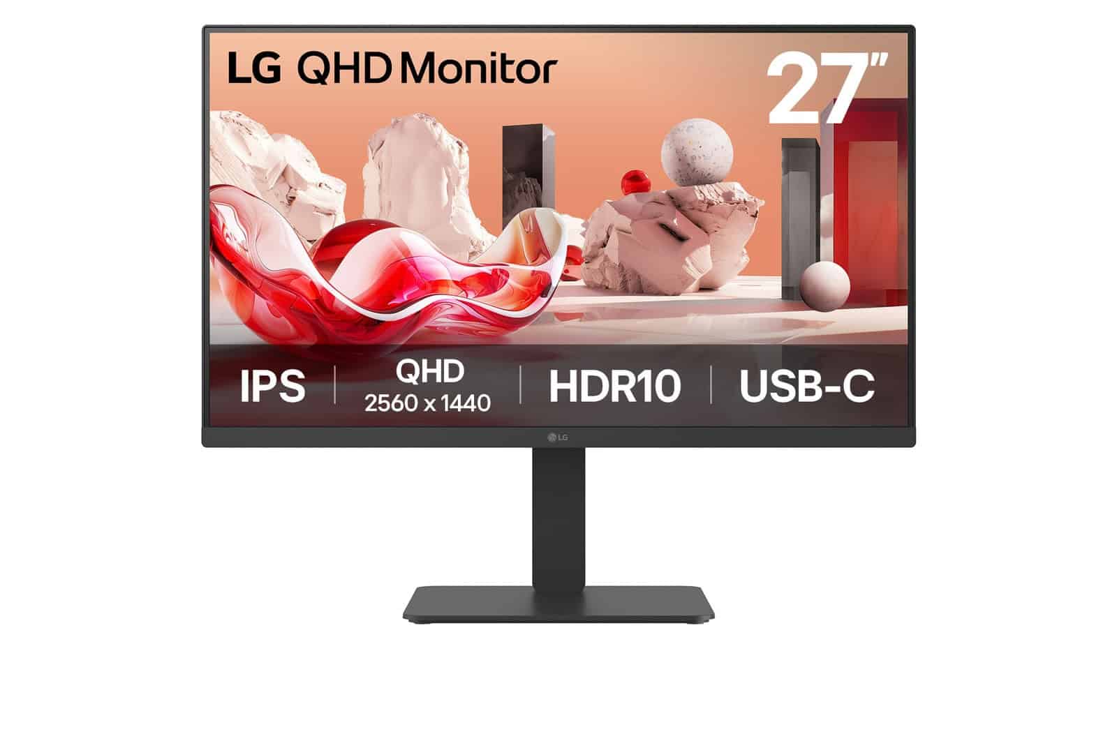 LG 27BA65QB-B.AEU computer monitor 68,6 cm (27") 2560 x 1440 Pixels Wide Quad HD LED Zwart (27BA65QB-B) thumbnail