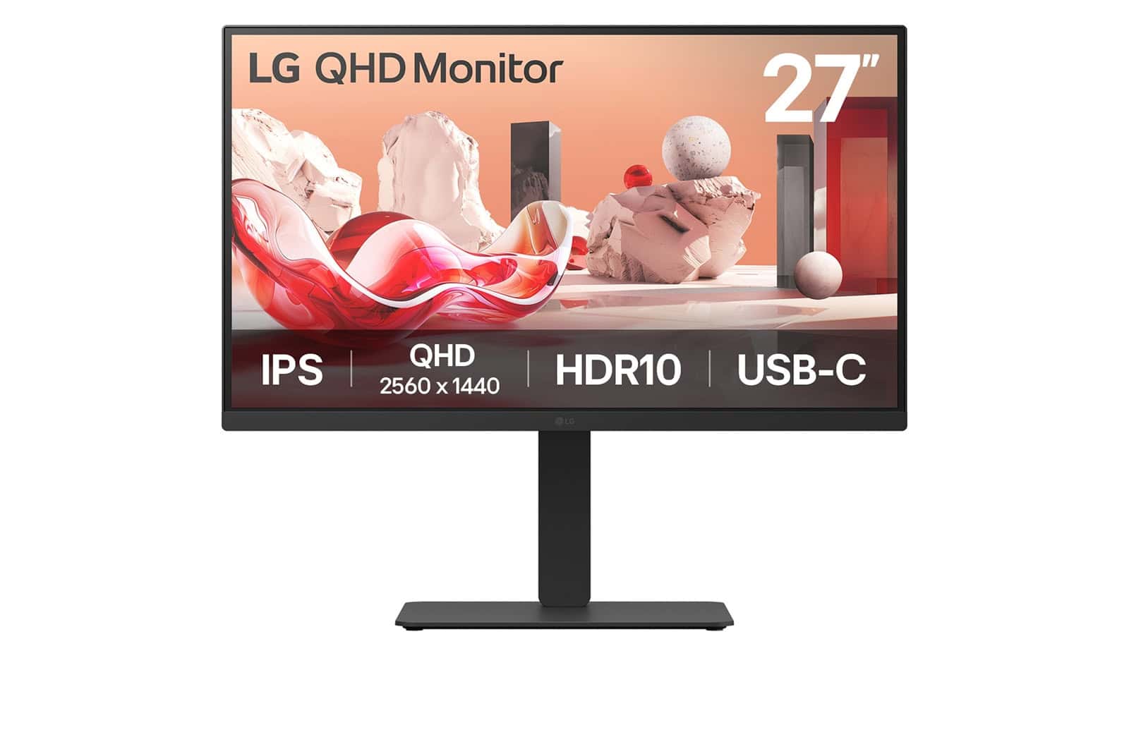 LG 27BA75QB-B.AEU computer monitor 68,6 cm (27) 2560 x 1440 Pixels Wide Quad HD LED Zwart (27BA75QB-B) thumbnail