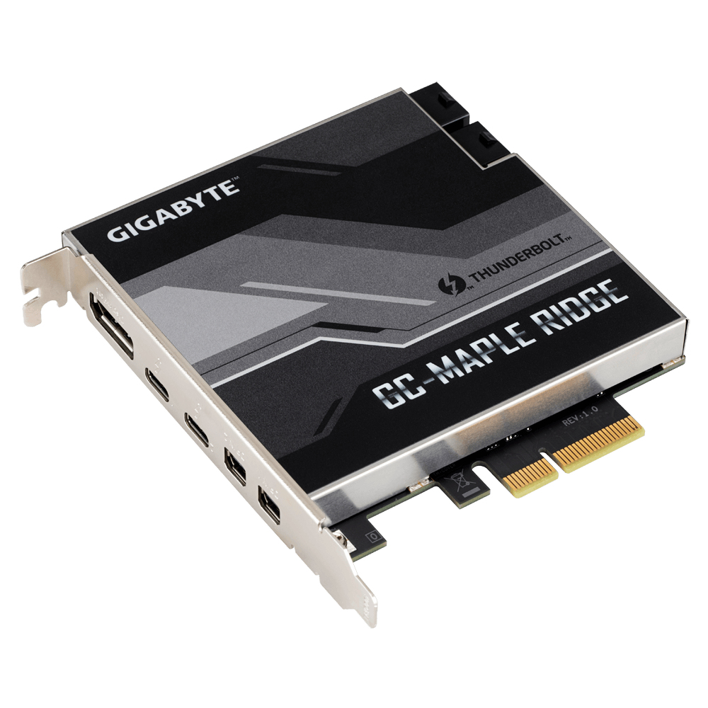 GIGABYTE GC-MAPLE RIDGE interfacekaart/-adapter Intern DisplayPort, Mini DisplayPort, Thunderbolt 4, USB 3.2 Gen 2 (3.1 Gen 2) (GC-MAPLE RIDGE) thumbnail