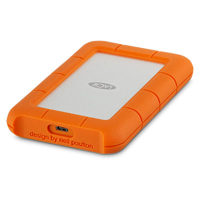 LaCie Rugged USB-C externe harde schijf 4000 GB Oranje, Zilver (STFR4000800) thumbnail