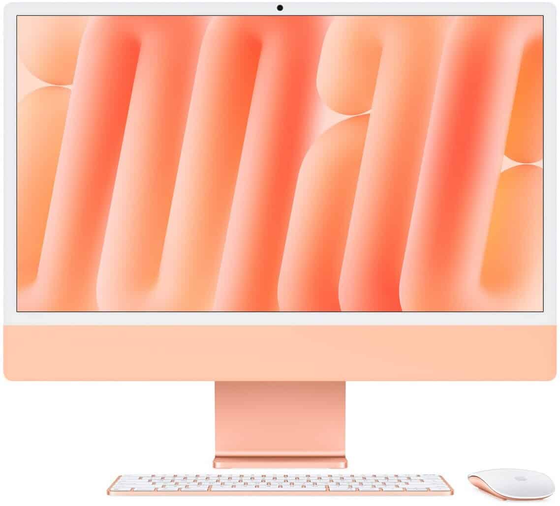 Apple iMac Orange CZ1EV-00000010 - 61cm (24‘‘) M4 10-Core CPU, 10-Core GPU, 16GB RAM, 256GB SSD, Standardglas,Magic Keyboard TID (CZ1EV-00000010) thumbnail
