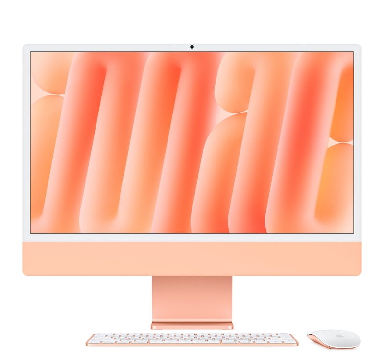 Apple iMac Orange CZ1EV-00300110 - 61cm(24‘‘) M4 10-Core CPU, 10-Core GPU, 16GB RAM, 2TB SSD, Nanotexturglas, Magic Keyboard TID (CZ1EV-00300110) thumbnail