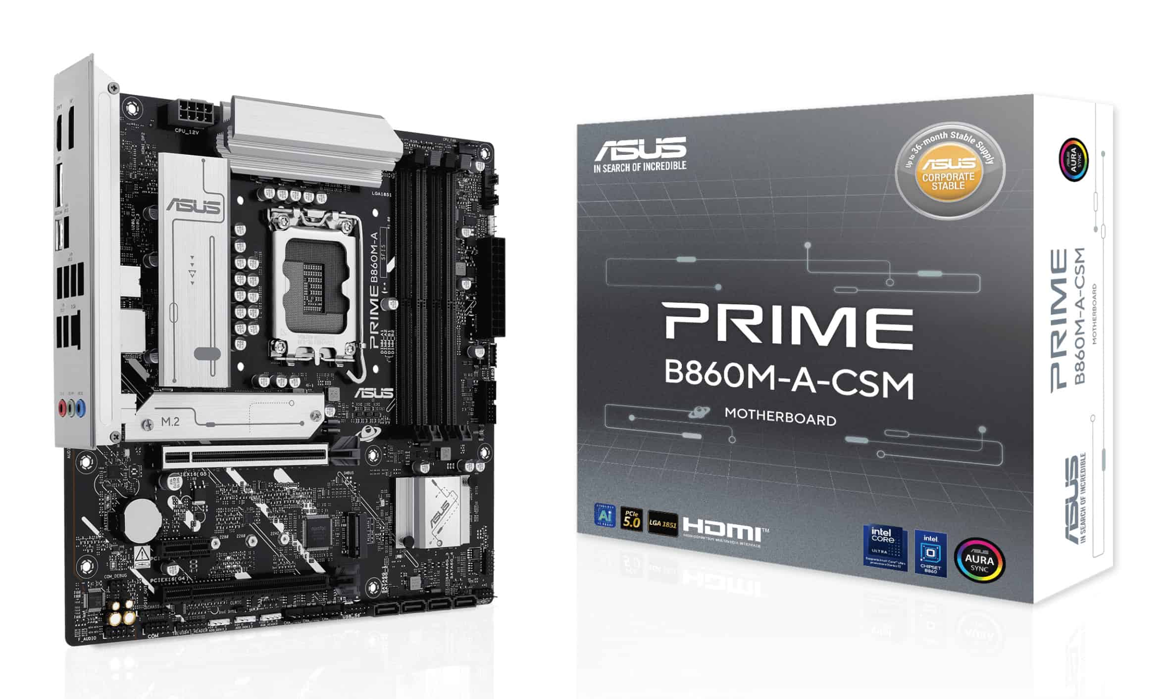 ASUS PRIME B860M-A-CSM Intel B860 LGA 1851 (Socket V1) micro ATX (90MB1K00-M0EAYC) thumbnail