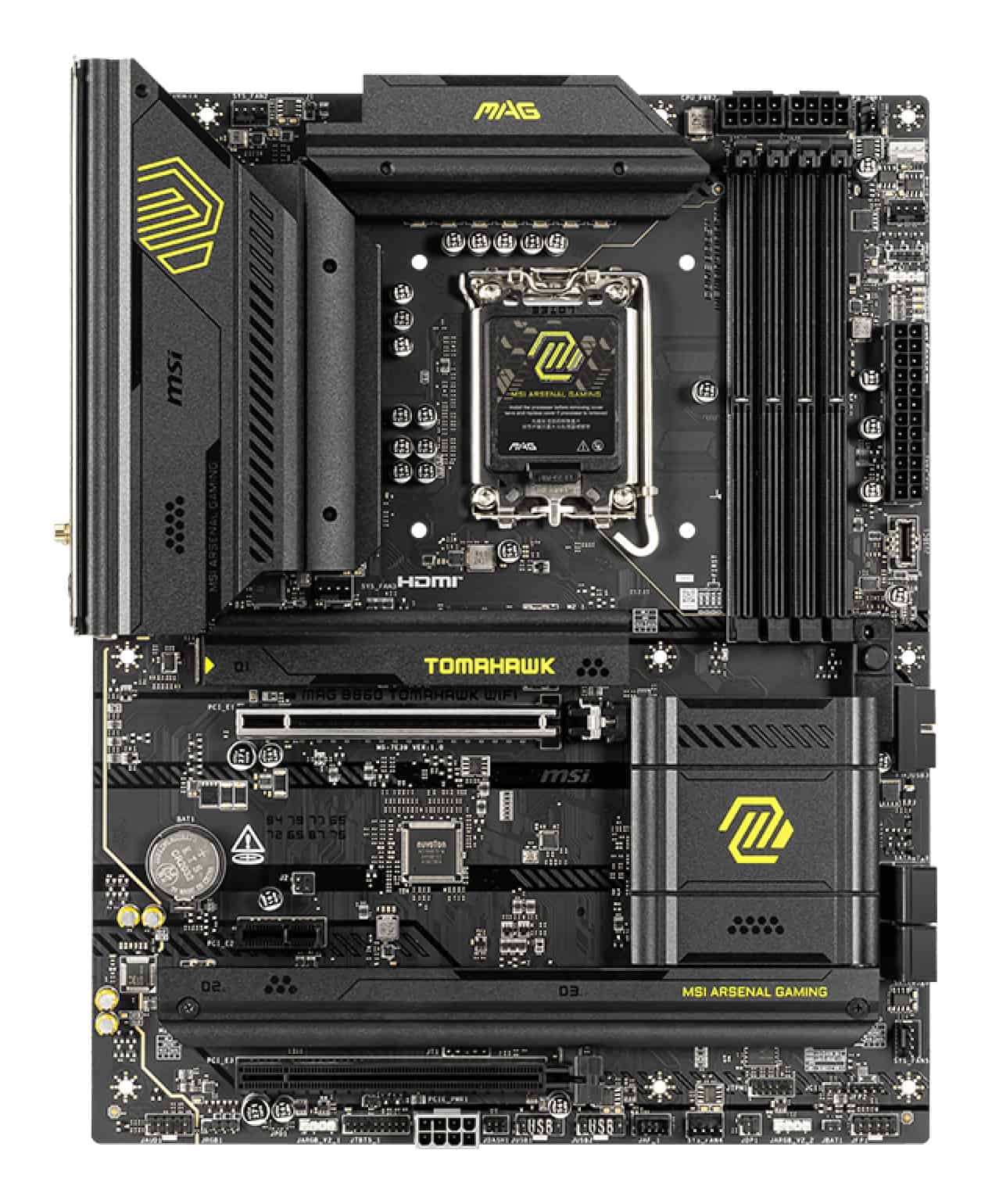 MSI MAG B860 TOMAHAWK WIFI moederbord Intel B860 LGA 1851 (Socket V1) ATX (7E39-001R) thumbnail