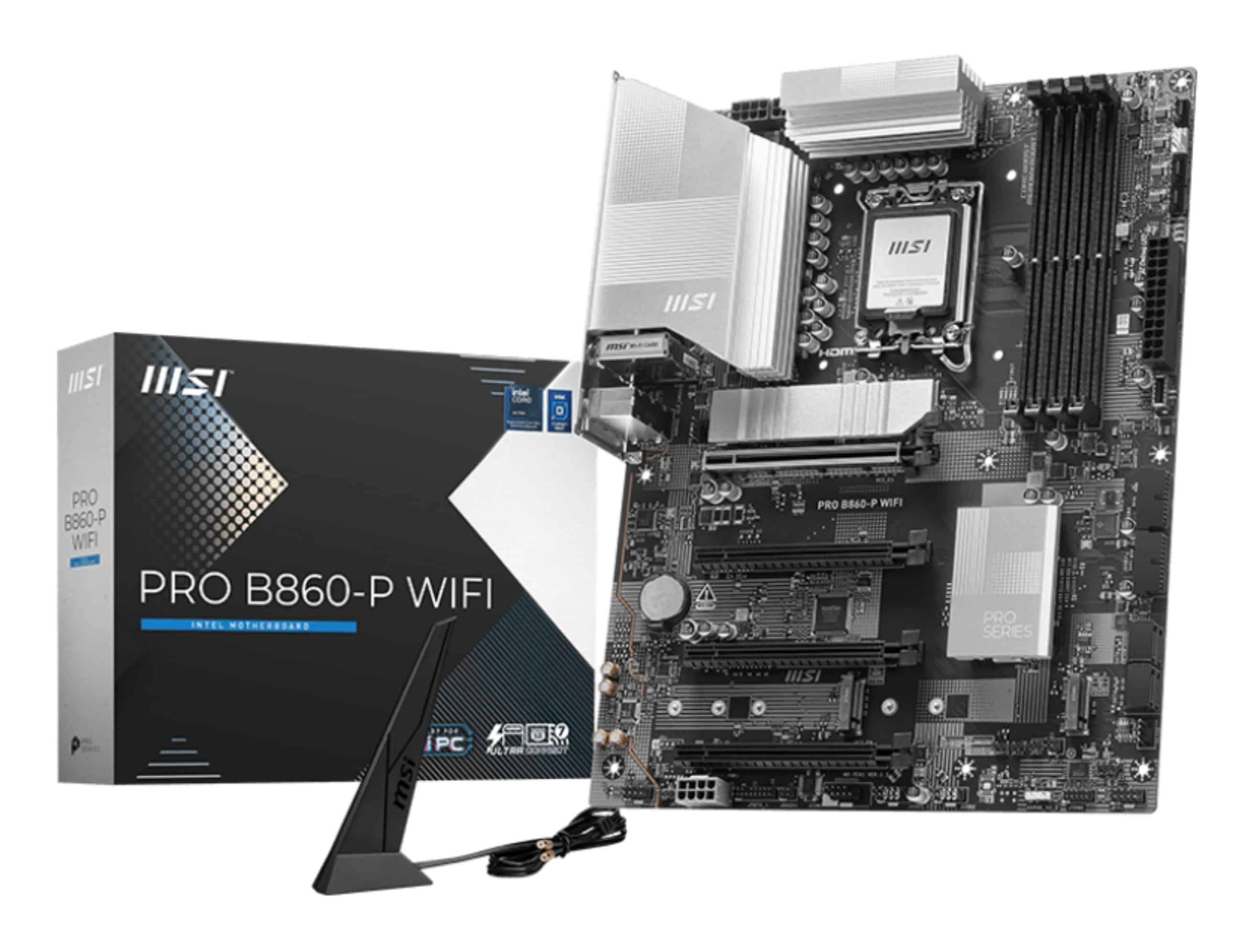 MSI PRO B860-P WIFI moederbord Intel B860 LGA 1851 (Socket V1) ATX (7E41-001R) thumbnail