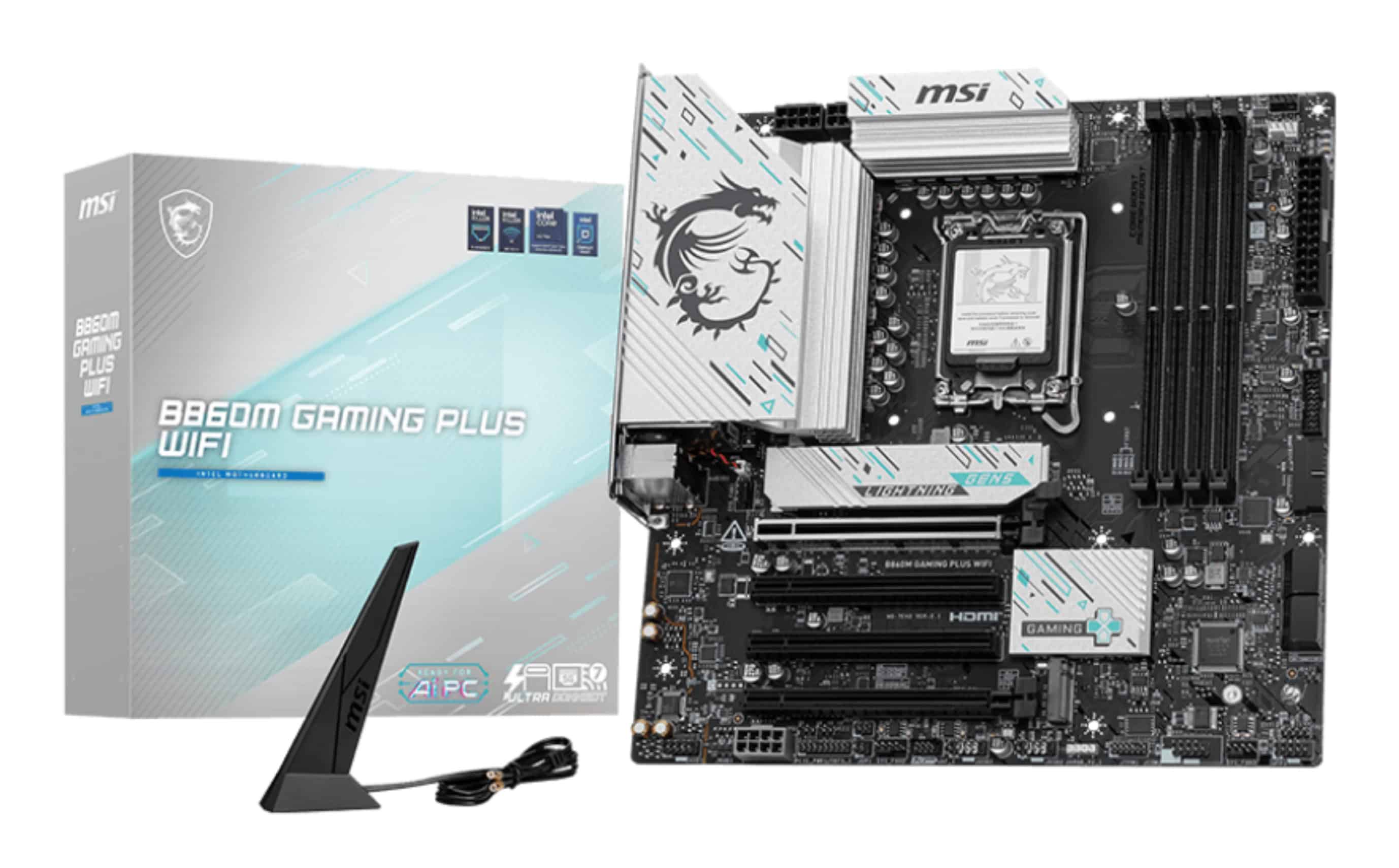 MSI B860M GAMING PLUS WIFI moederbord Intel B860 LGA 1851 (Socket V1) micro ATX (7E42-003R) thumbnail