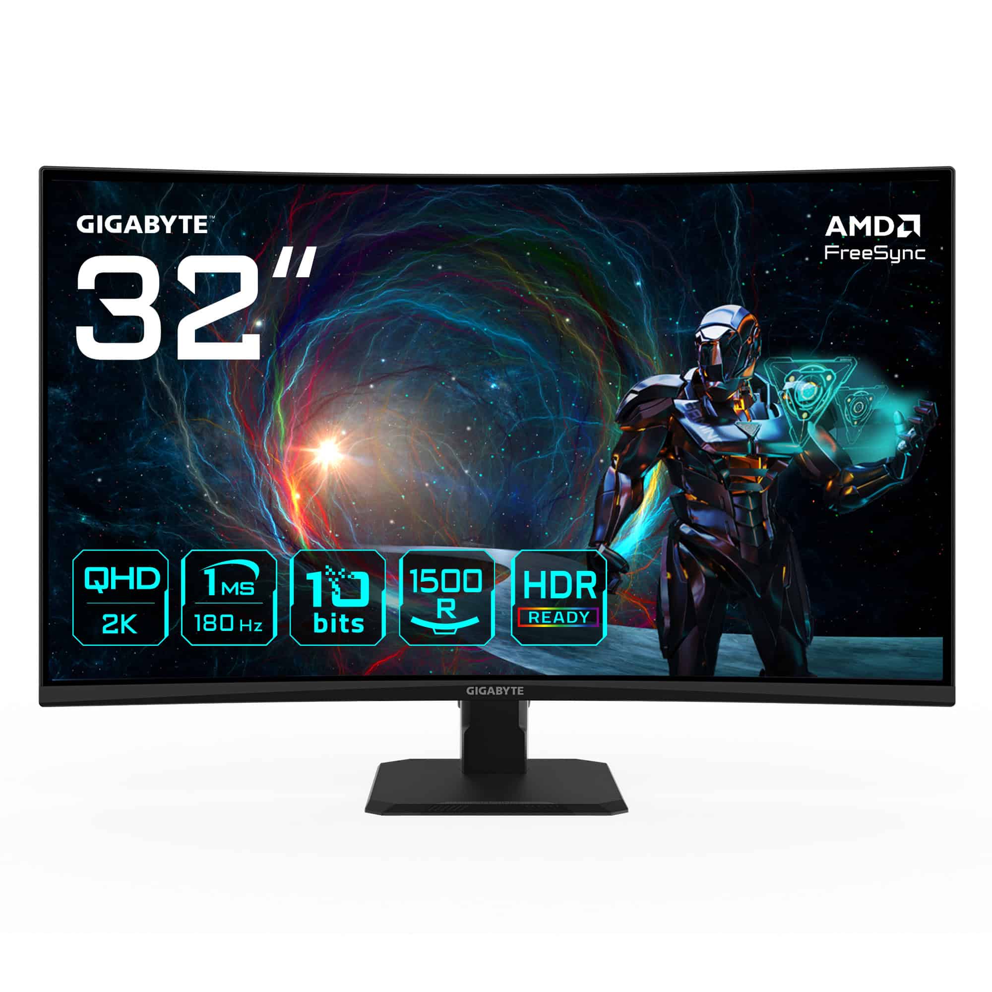 GIGABYTE GS32QCA LED display 80 cm (31.5) 2560 x 1440 Pixels Quad HD Zwart (GS32QCA) thumbnail