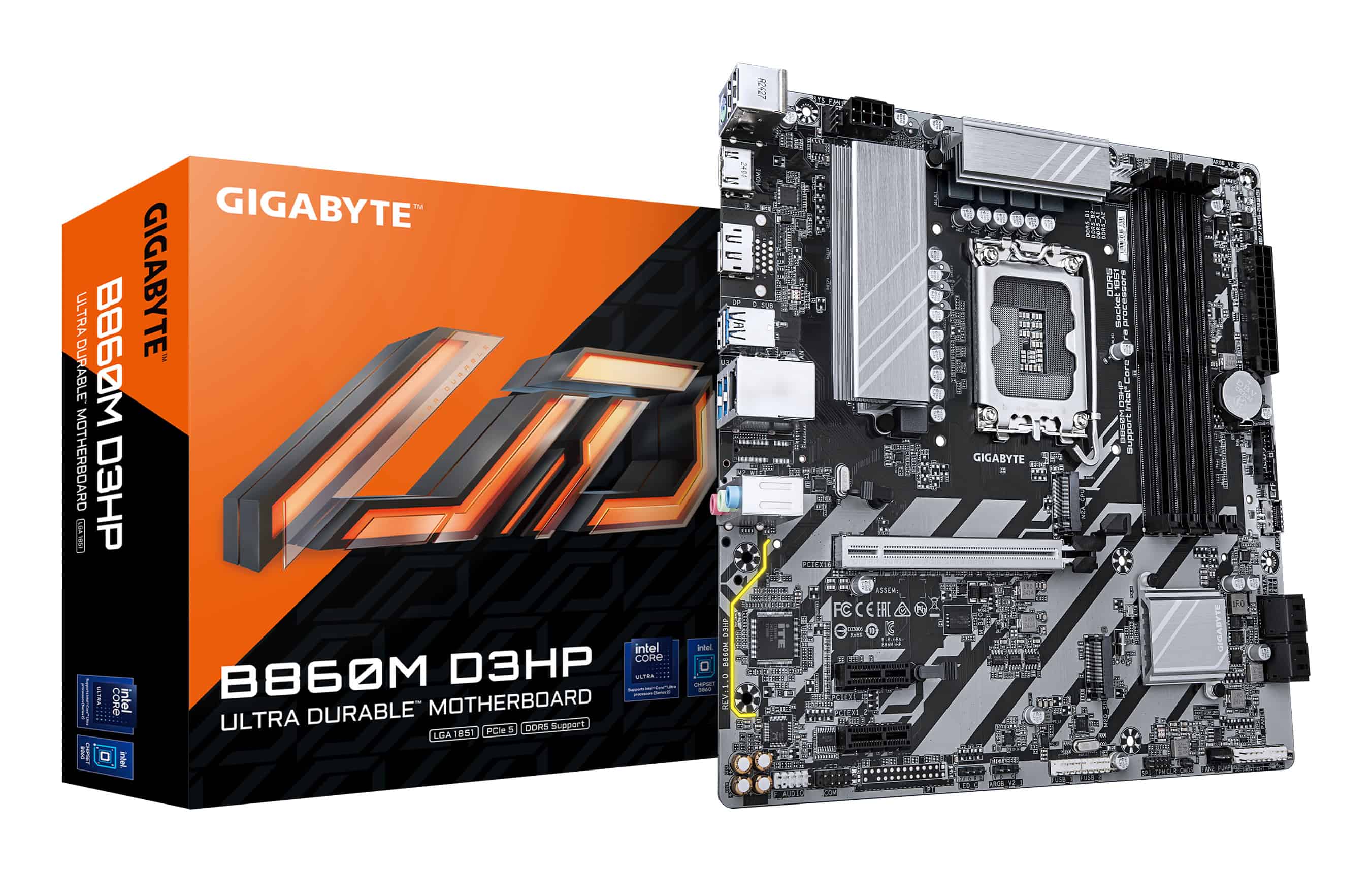 GIGABYTE B860M D3HP moederbord Intel B860 LGA 1851 (Socket V1) micro ATX (B860M D3HP 1.0) thumbnail