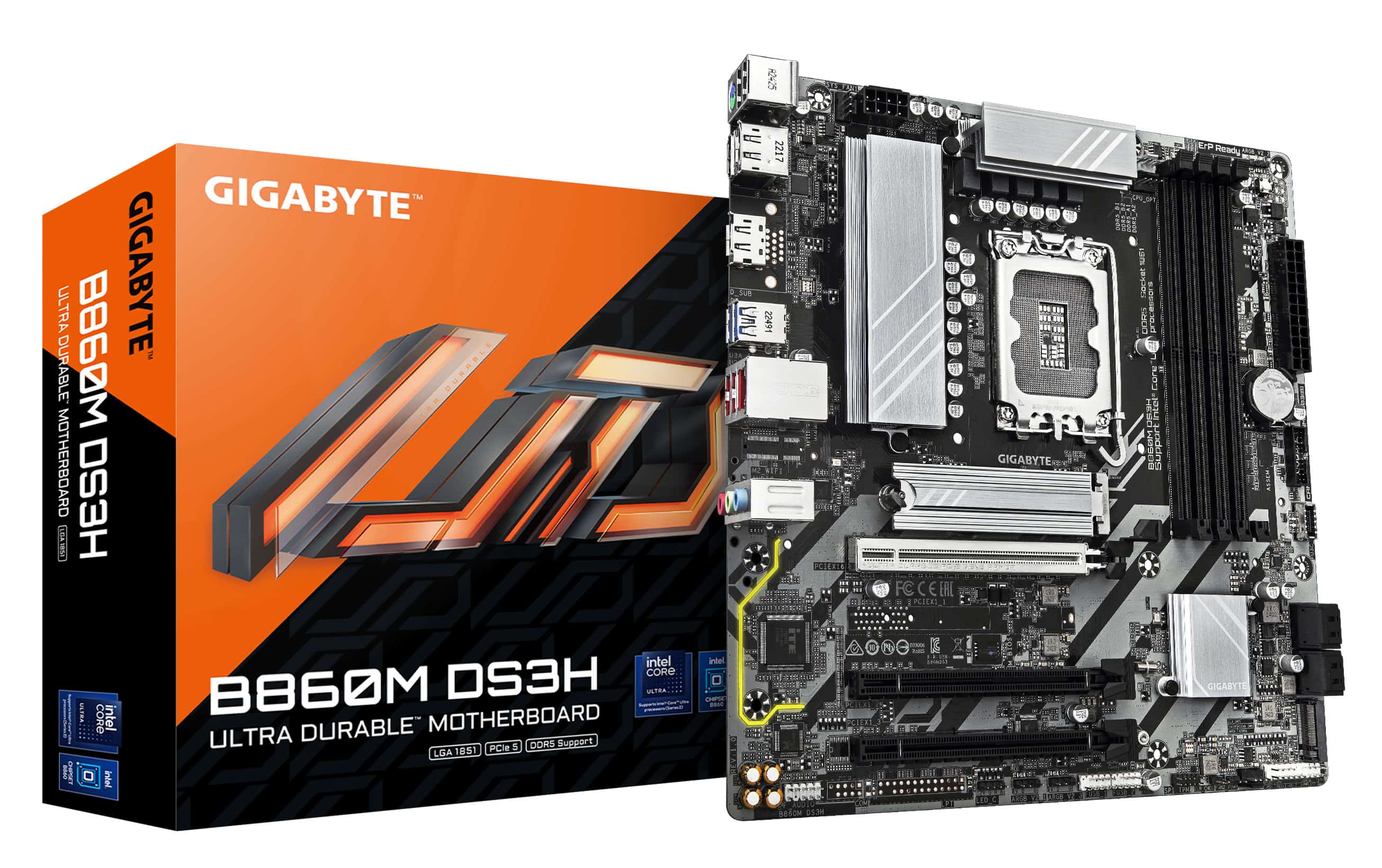 GIGABYTE B860M DS3H moederbord Intel B860 LGA 1851 (Socket V1) micro ATX (B860M DS3H 1.0) thumbnail