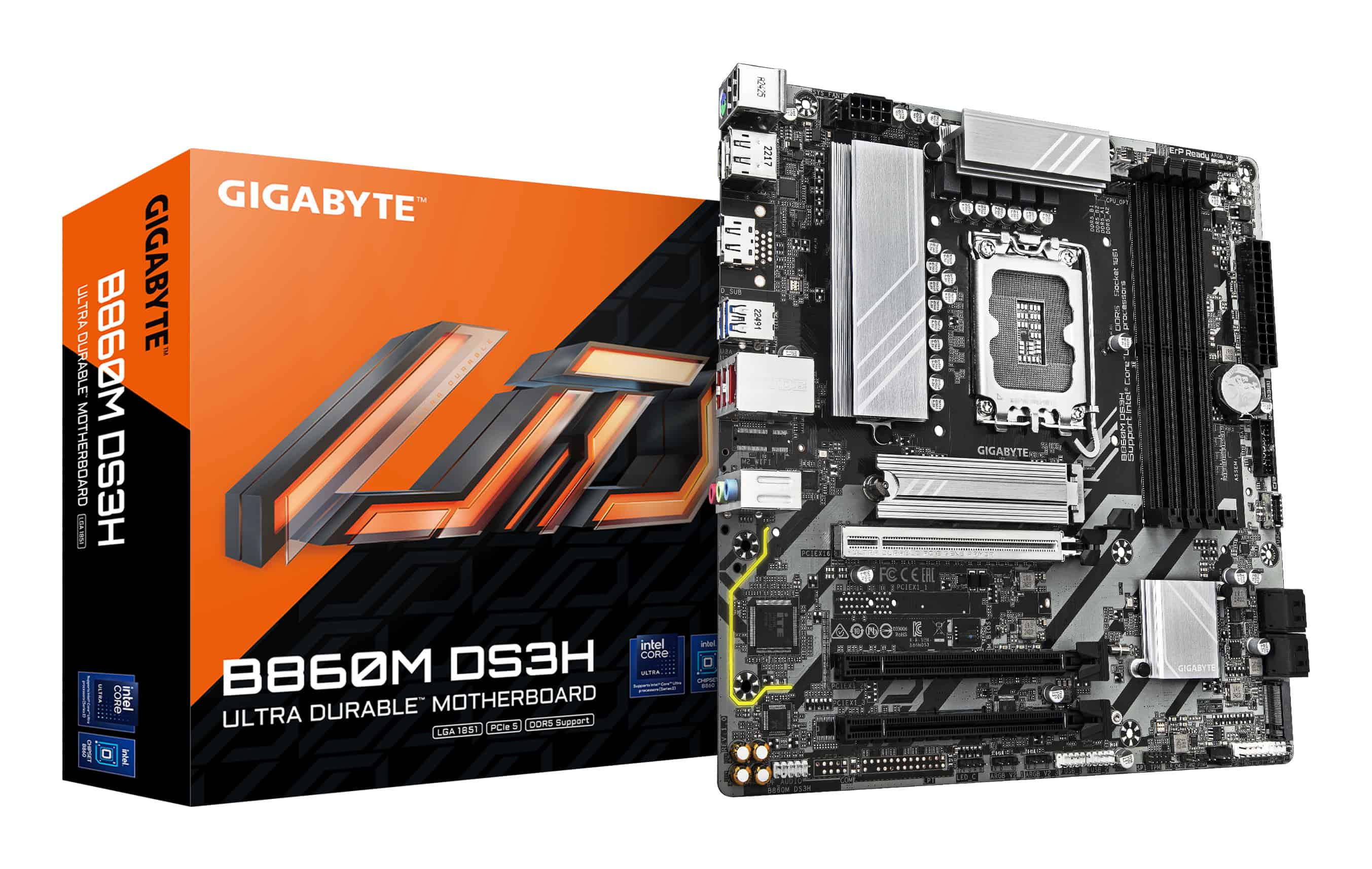 GIGABYTE B860M DS3H moederbord Intel B860 LGA 1851 (Socket V1) micro ATX (B860M DS3H 1.0) thumbnail