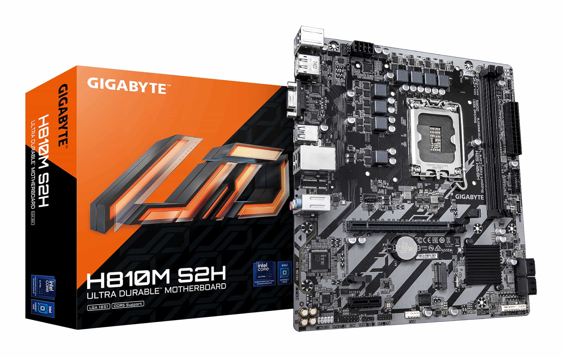 GIGABYTE H810M S2H moederbord Intel H810 LGA 1851 (Socket V1) micro ATX (H810M S2H) thumbnail