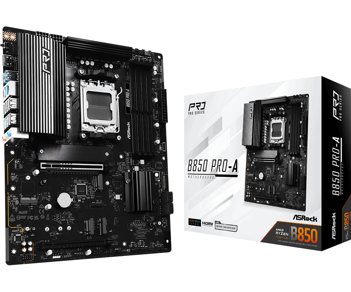 ASRock AM5 ASROCK B850 Pro RS (90-MXBQK0-A0UAYZ) thumbnail