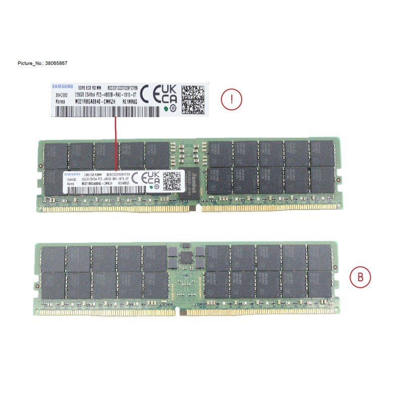 Fujitsu 256GB (1x256GB) 8Rx4 DDR5-4800 3DS ECC (PY-ME25SL) thumbnail
