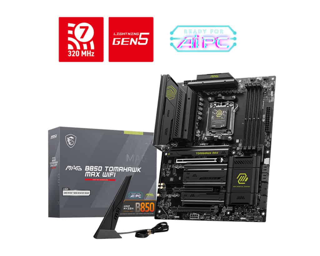 MSI MAG B850 TOMAHAWK MAX WIFI moederbord AMD B850 Socket AM5 ATX (MAGB850TOMAHMAXWIF) thumbnail