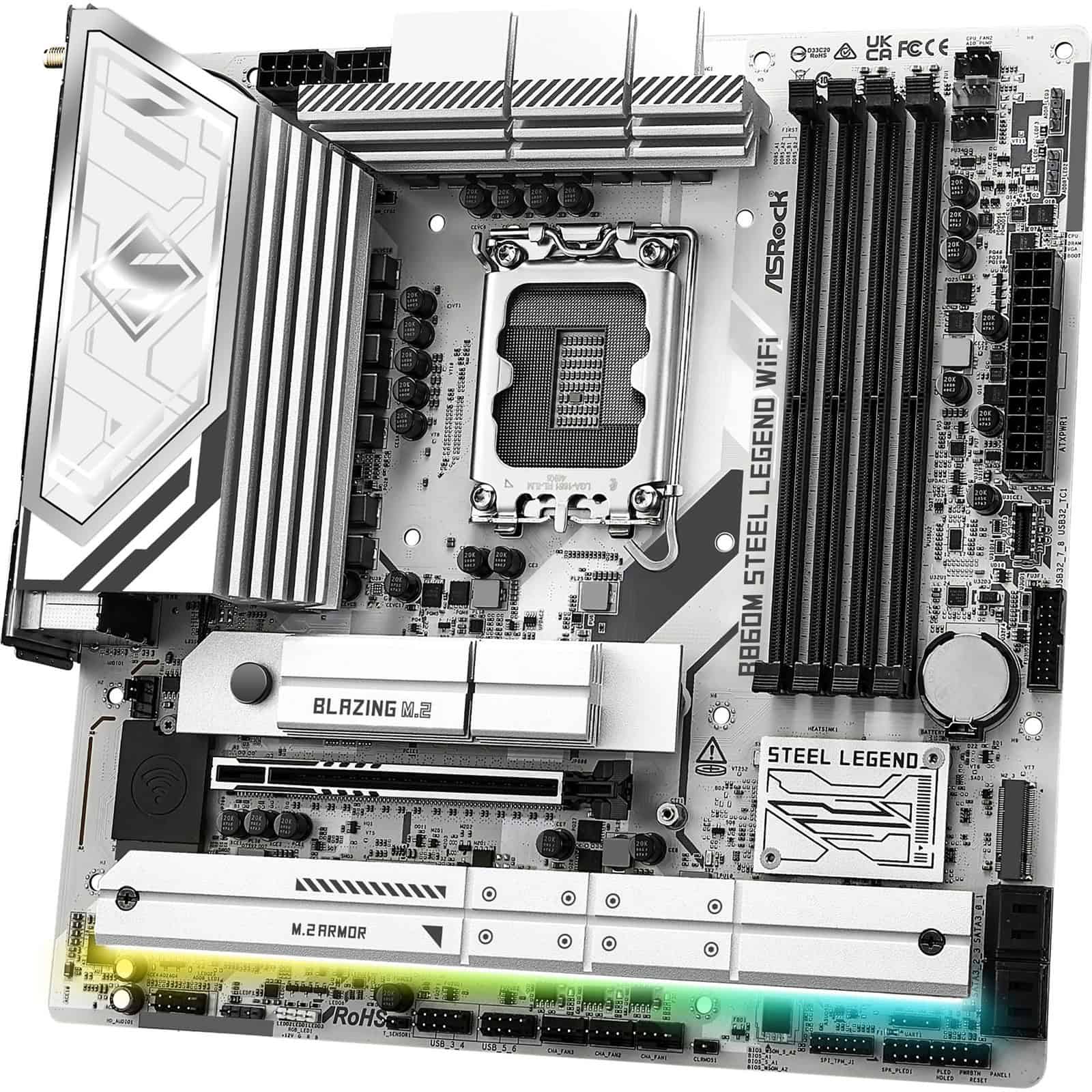 ASRock B860M Steel Legend WiFi Mainboard (90-MXBQF0-A0UAYZ) thumbnail